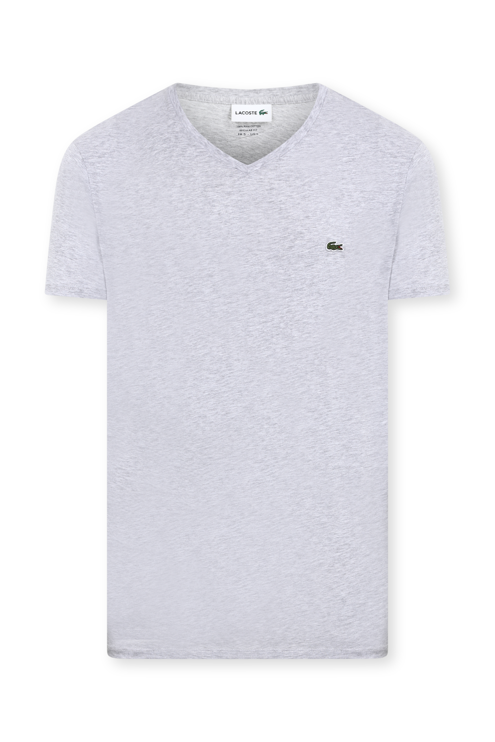 תמונה קידמית של חולצת טי עם צווארון וי LACOSTE