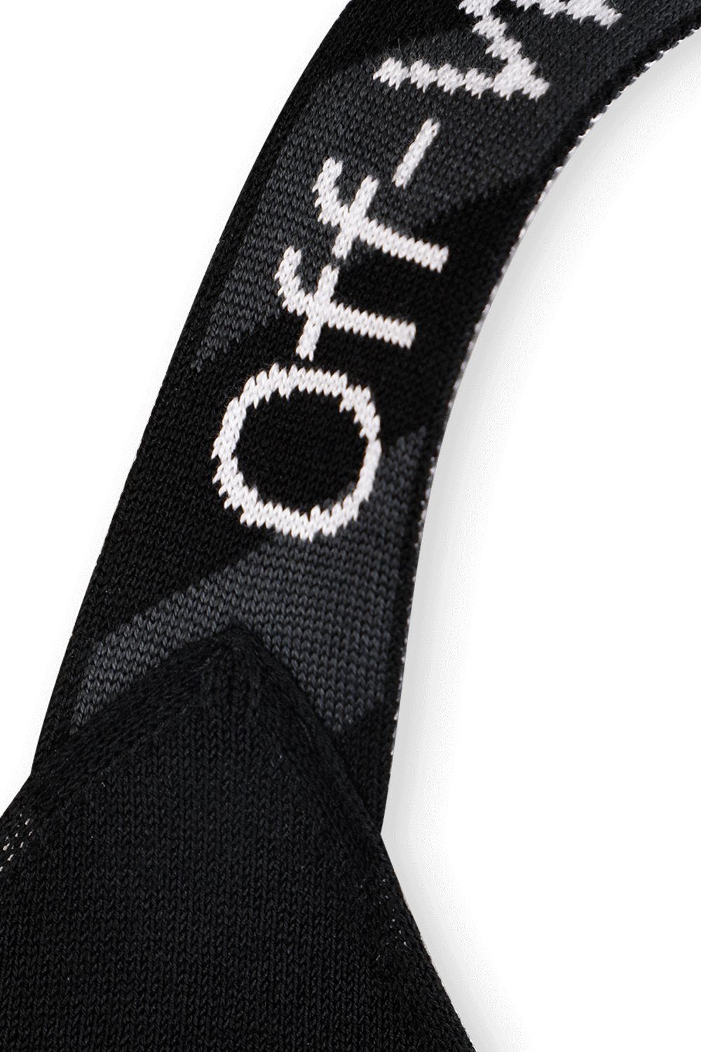תמונת תקריב של Off White Logo-Strap Tank Top In Black