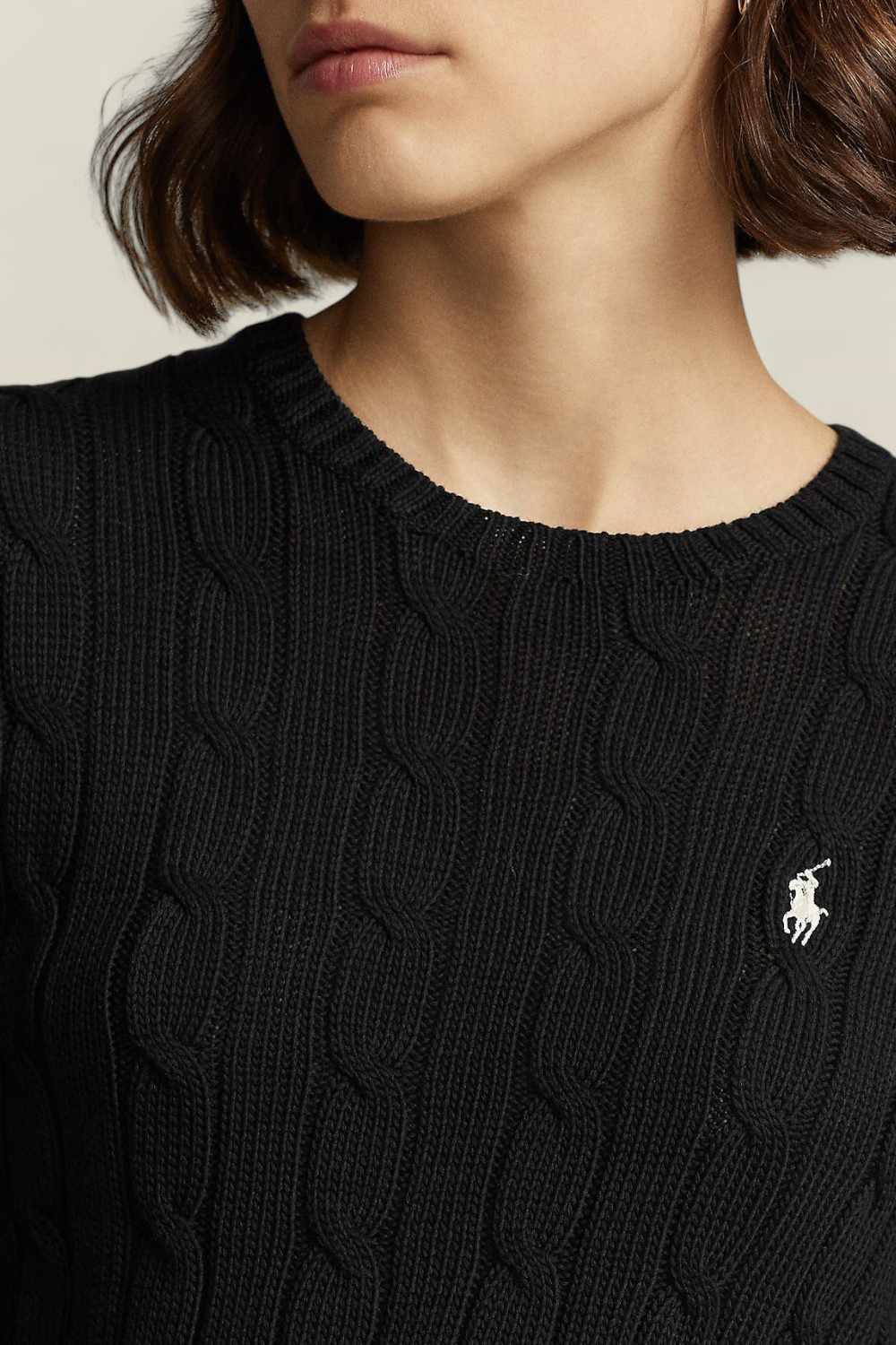 תמונת תקריב דוגמן של סריג מכותנה POLO RALPH LAUREN