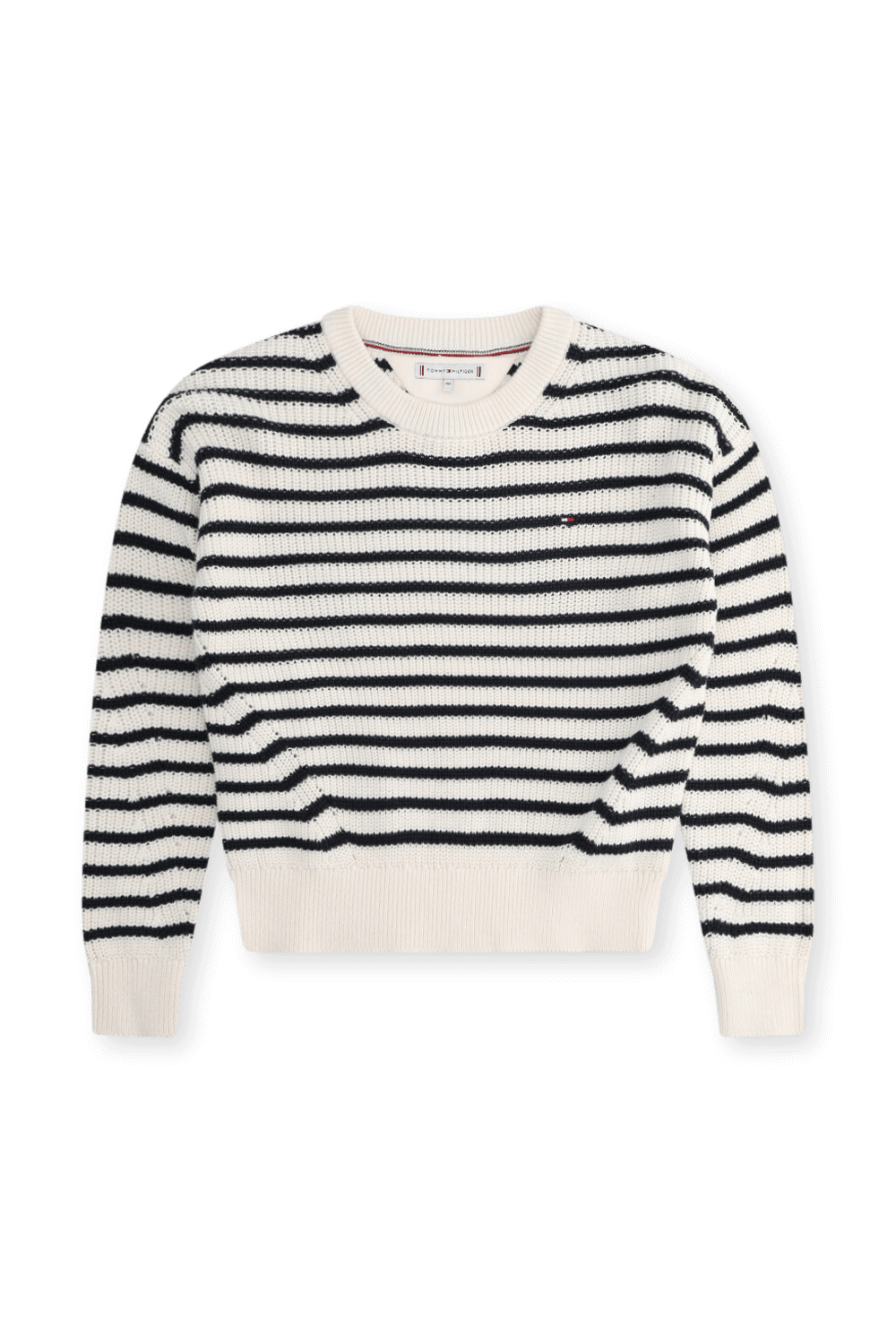 תמונה קידמית של סריג כותנה - גילאי 8-16 שנים TOMMY HILFIGER KIDS