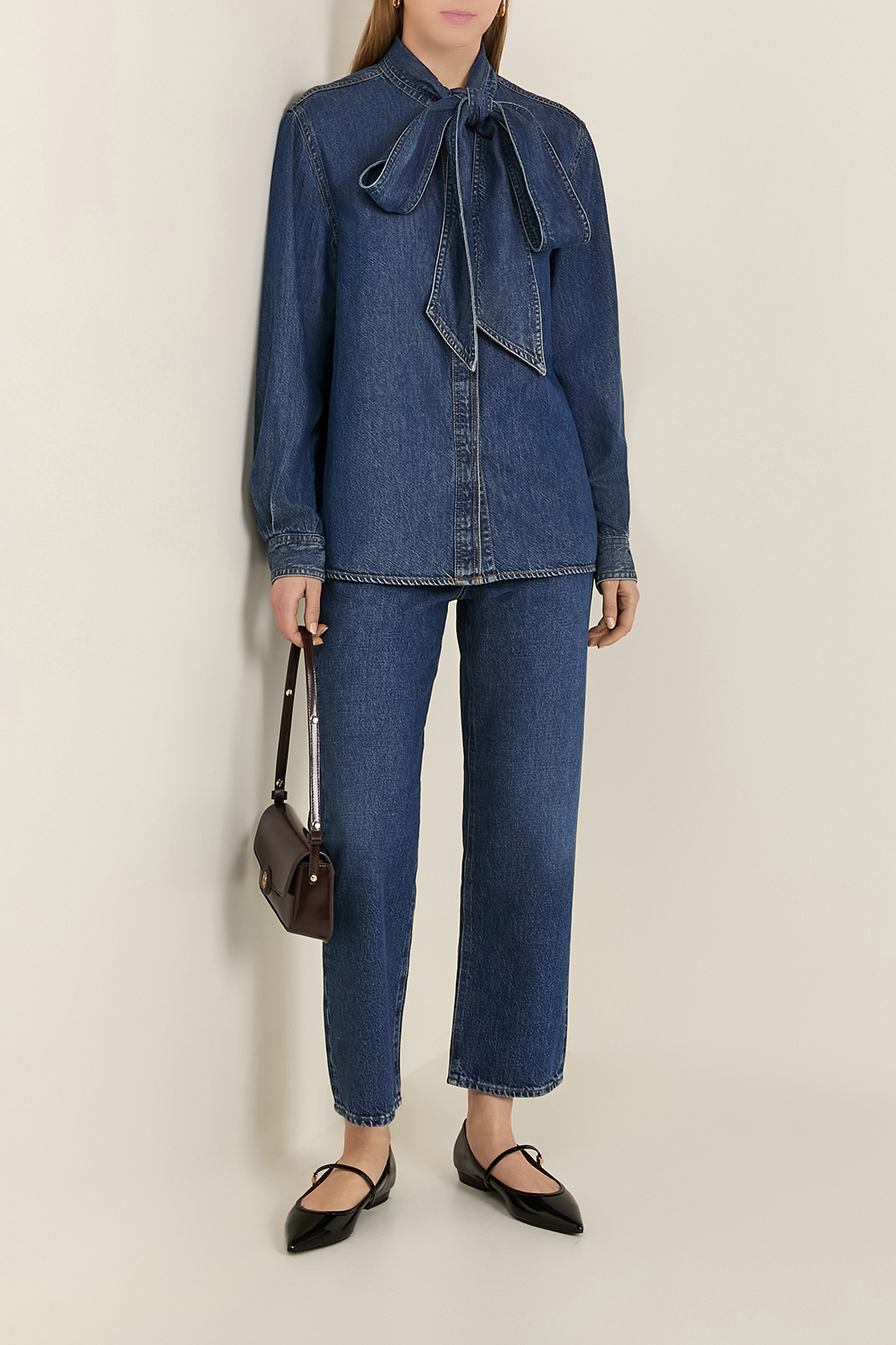 תמונת דוגמן קידמית של נעלי מרי ג'יין לכה TORY BURCH