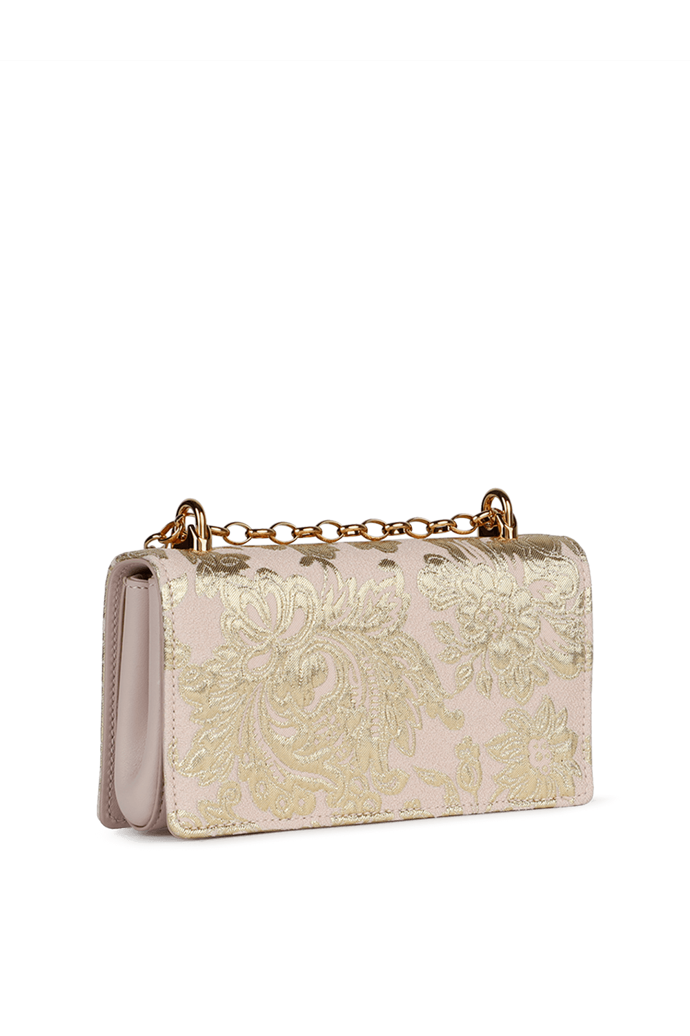 תמונה אחורית של DG Girls Shoulder Bag in Pink Floral Brocade DOLCE & GABBANA