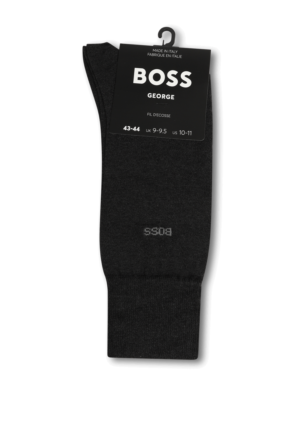 תמונה קידמית של זוג גרביים שחורים עד הברך BOSS
