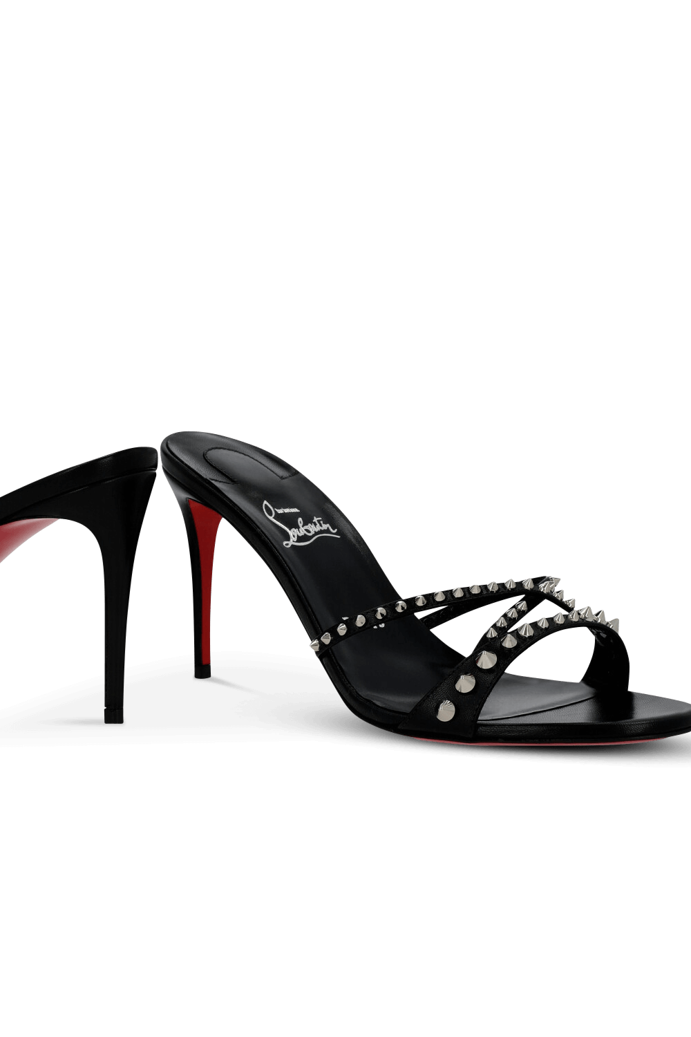 תמונת תקריב של סנדלי עקב CHRISTIAN LOUBOUTIN