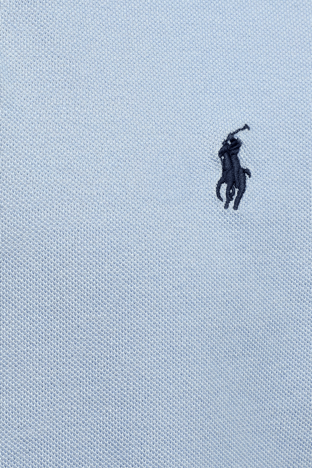 תמונה אחורית של Short Sleeve 2 Buttons Polo Shirt in Blue POLO RALPH LAUREN