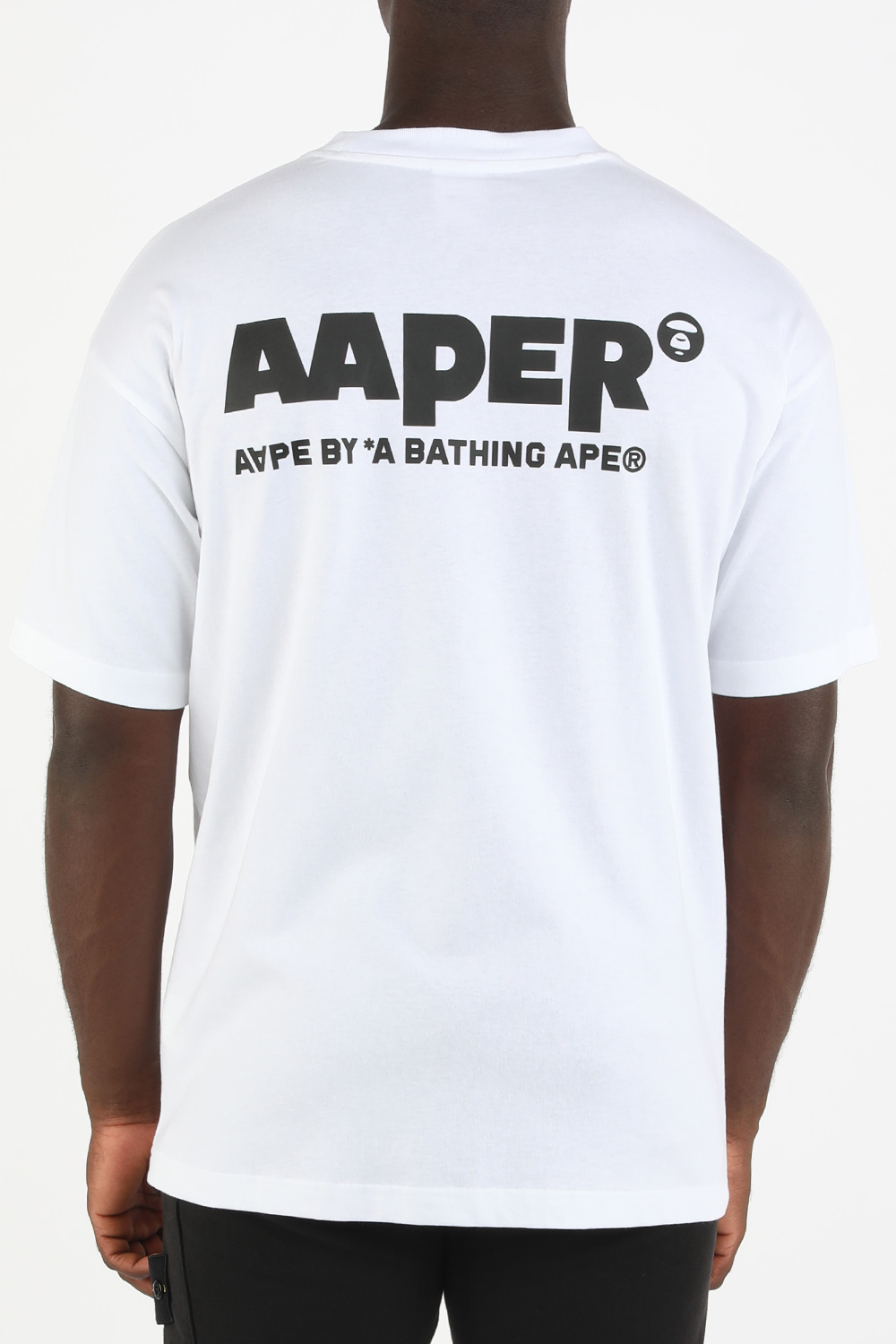 תמונת דוגמן אחורית של Echo Ape Print Tshirt in White