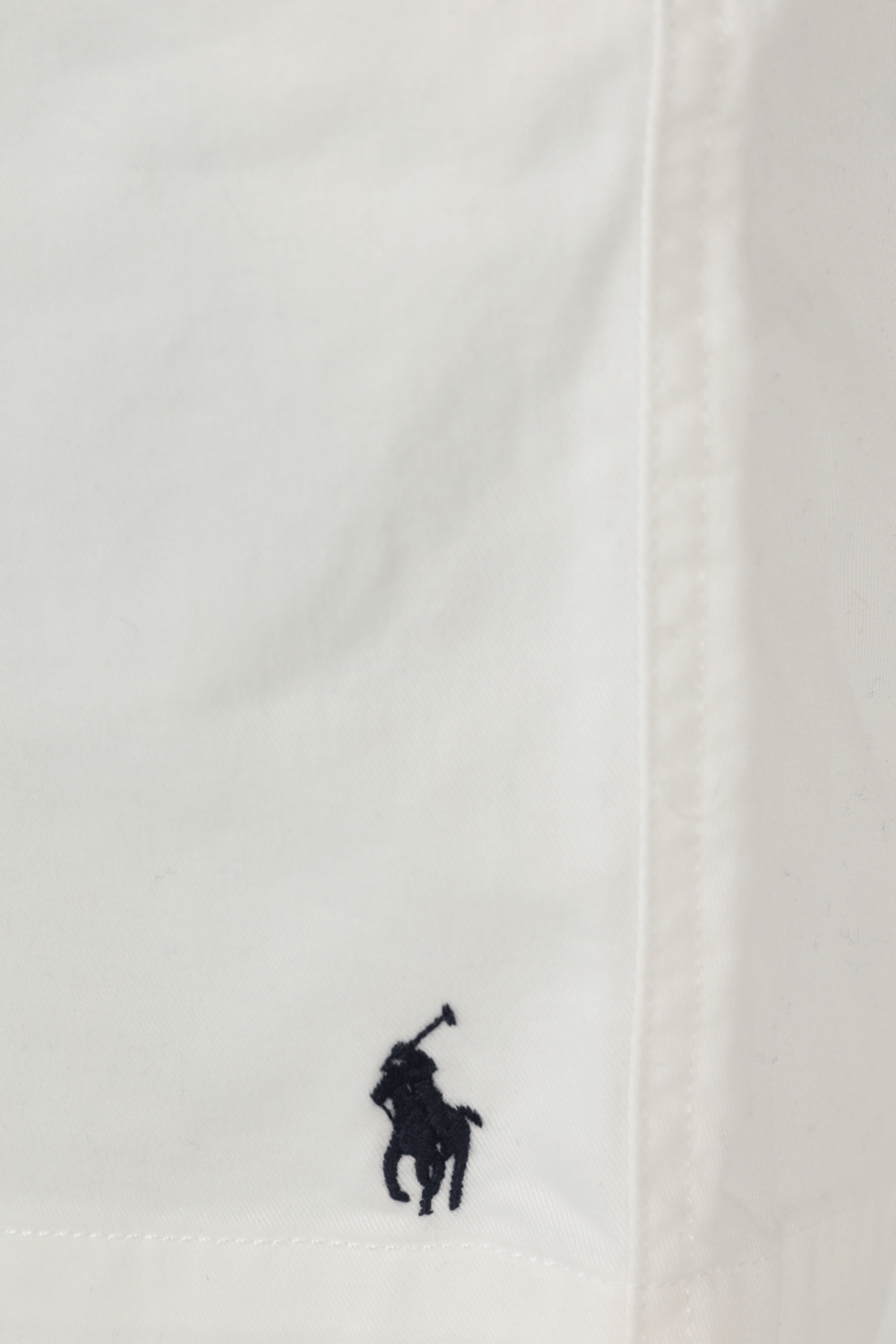 תמונה אחורית של Cotton Flat Shorts in White POLO RALPH LAUREN