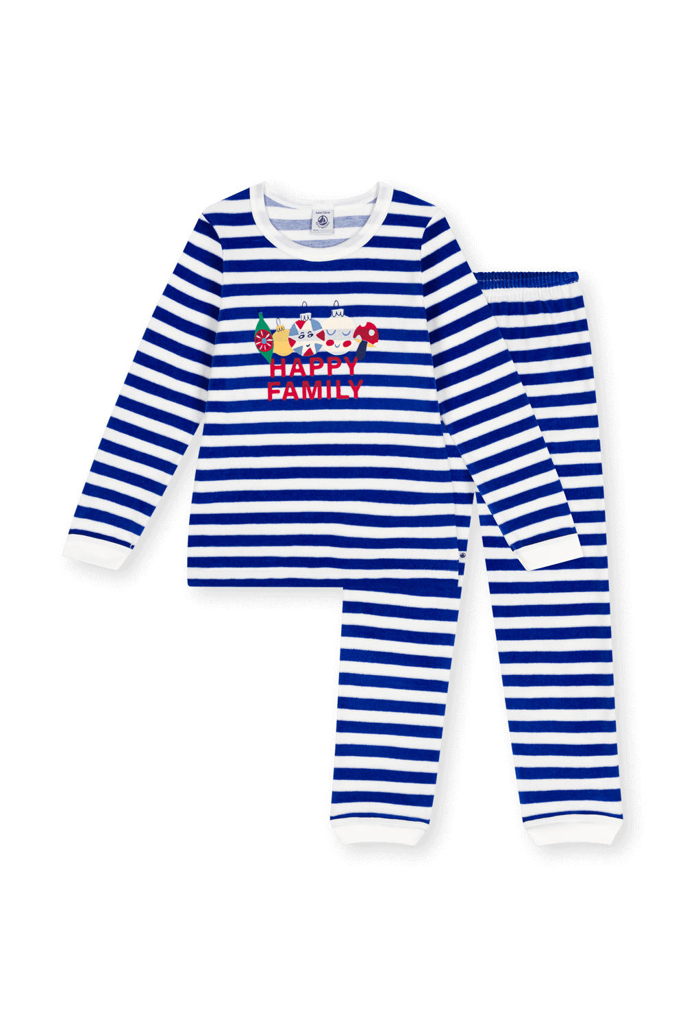 תמונה קידמית של סט פיג'מה קטיפה - גילאי 6-12 שנים PETIT BATEAU