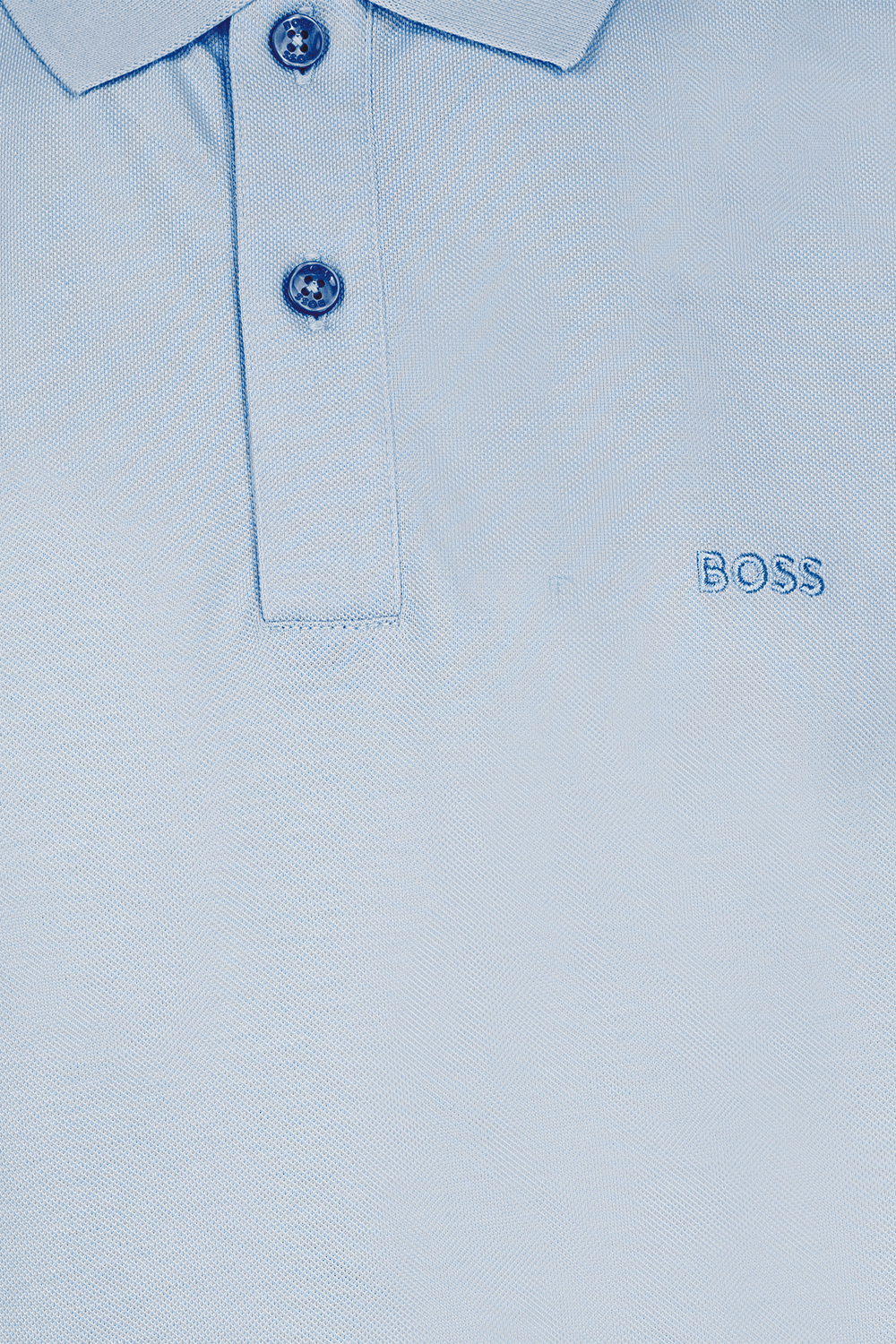 תמונה אחורית של חולצת פולו קצרה מכותנה BOSS