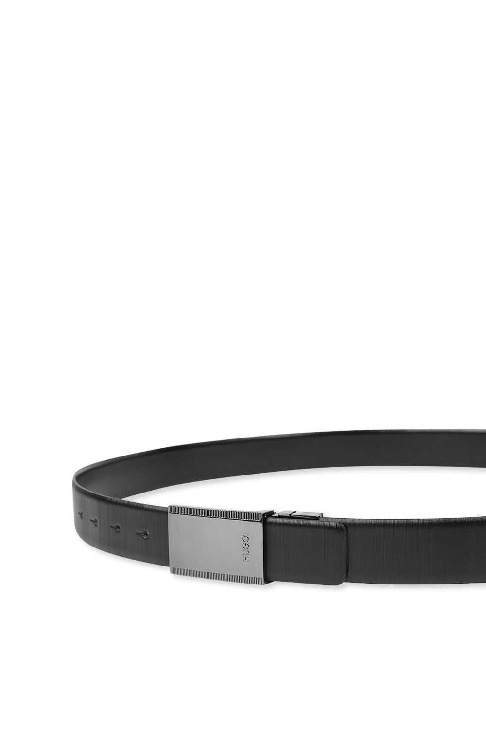 תמונה אחורית של Grad Leather Belt in Black