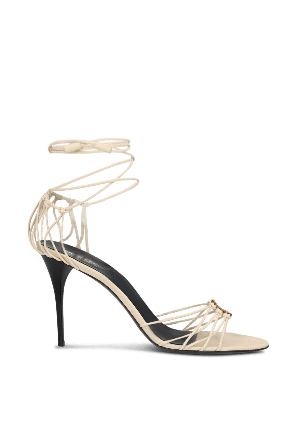 תמונה קידמית של סנדלי קשירה עקב SAINT LAURENT