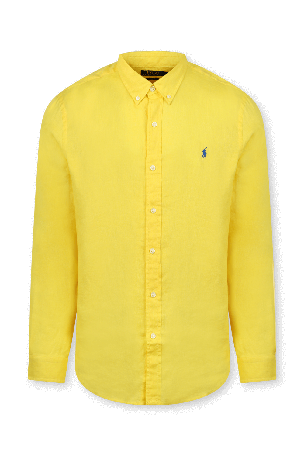 תמונה קידמית של חולצת פשתן מכופתרת עם לוגו POLO RALPH LAUREN