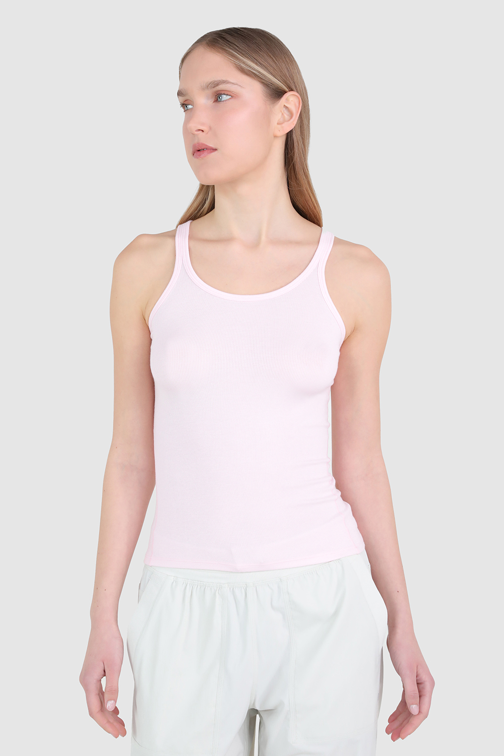 תמונת דוגמן קידמית של Hold Tight Thin Strap Racerback Tank Top
