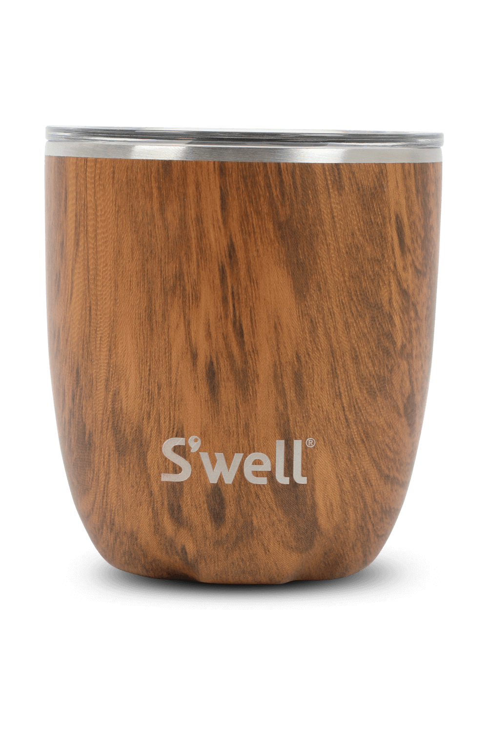 תמונה קידמית של כוס שיש 100 מ\"ל חומה עם מכסה SWELL