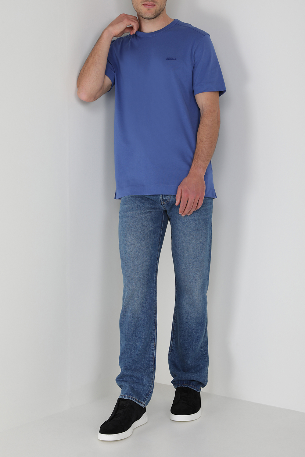 תמונת דוגמן קידמית של נעלי סניקרס ZEGNA
