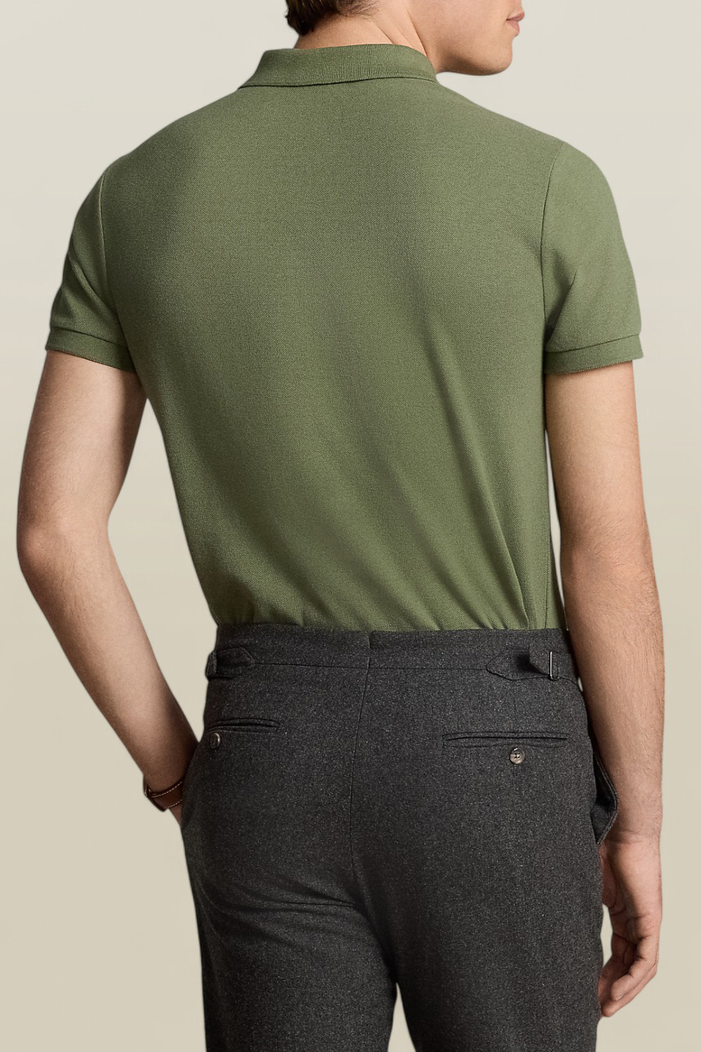 תמונת דוגמן אחורית של חולצת פולו סלים פיט POLO RALPH LAUREN