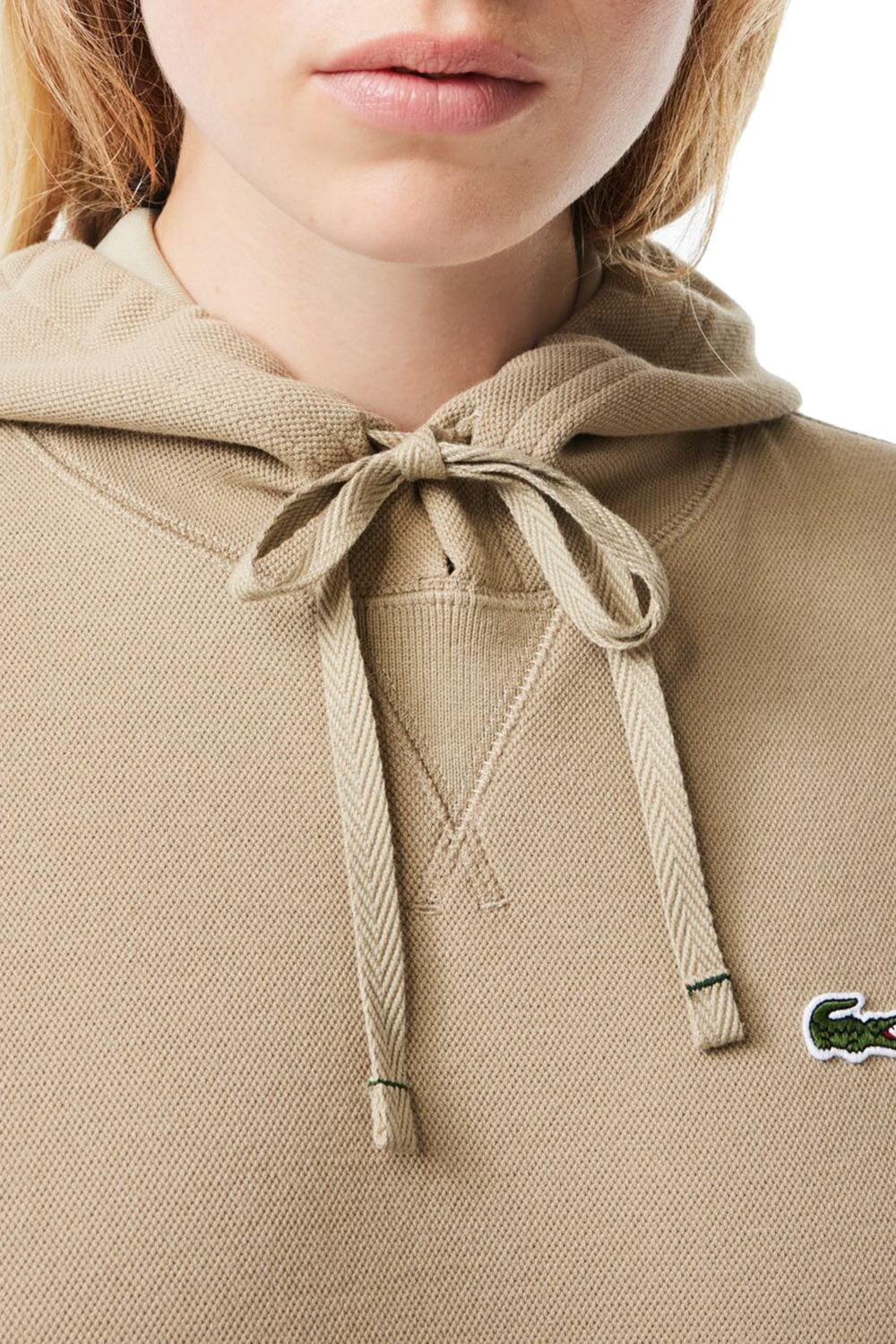 תמונת דוגמן אחורית של סווטשירט קפוצ`ון LACOSTE