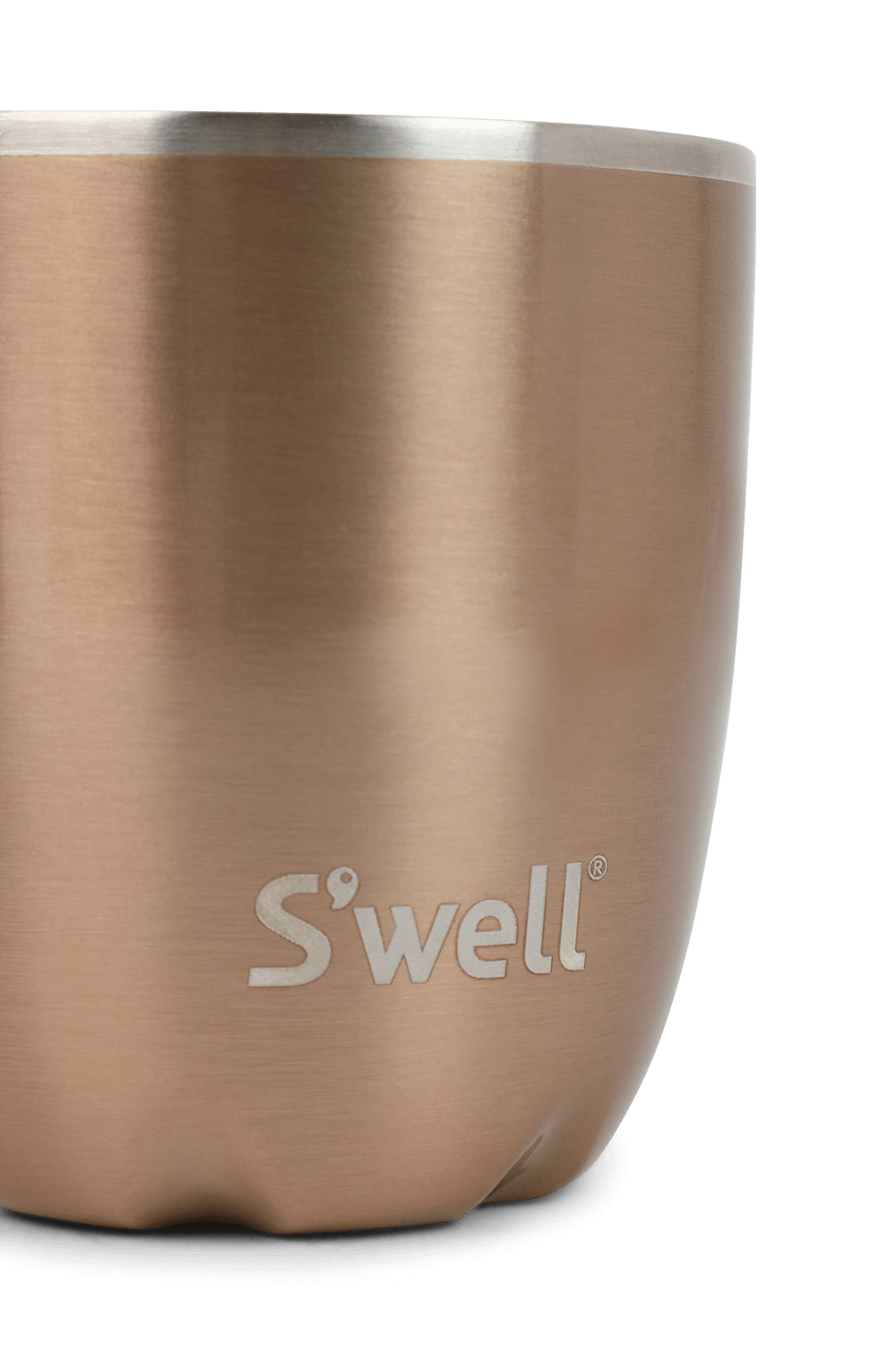 תמונת תקריב של כוס נחושת 100 מ\"ל עם מכסה SWELL