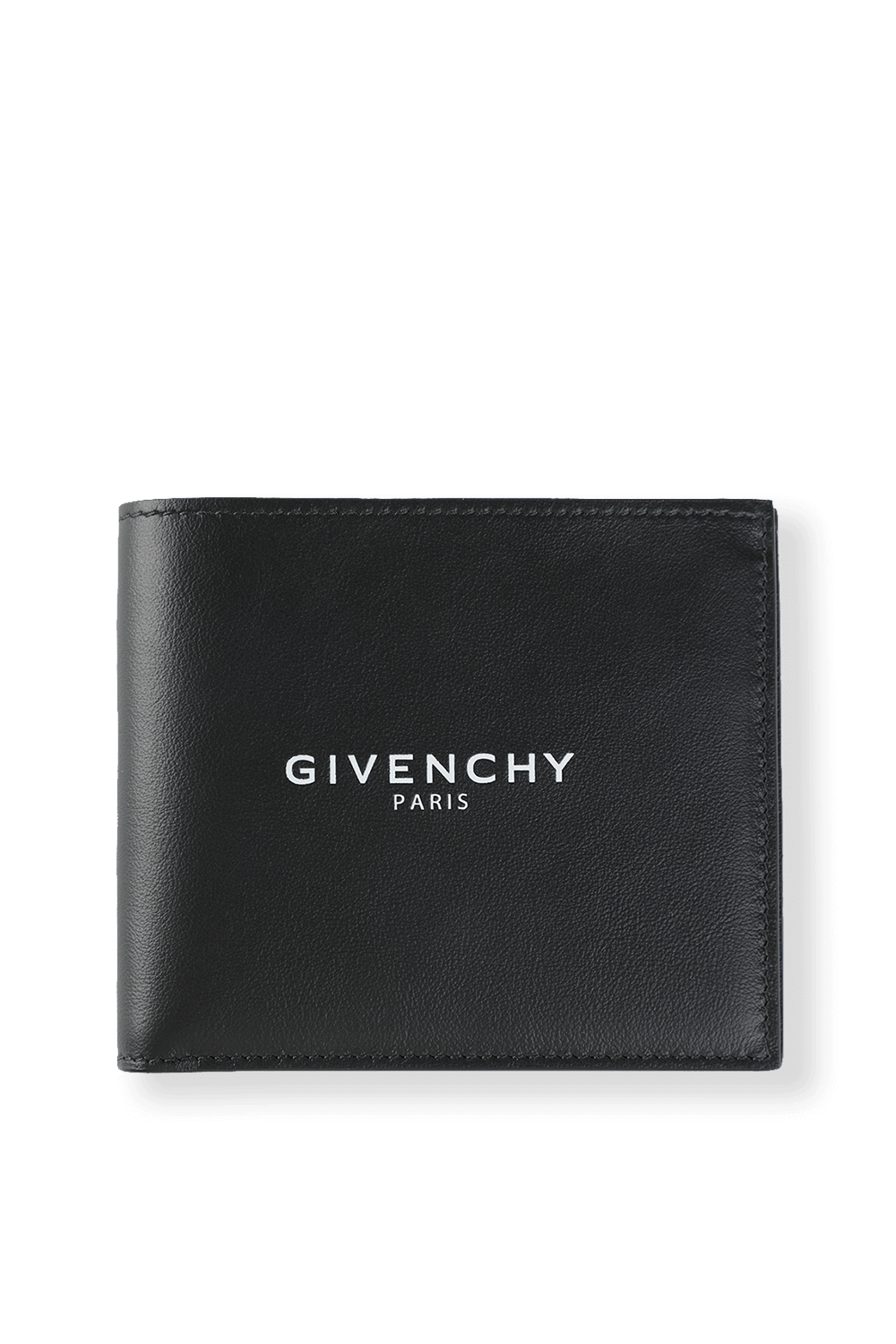 תמונה קידמית של ארנק שחור מתקפל עם לוגו GIVENCHY