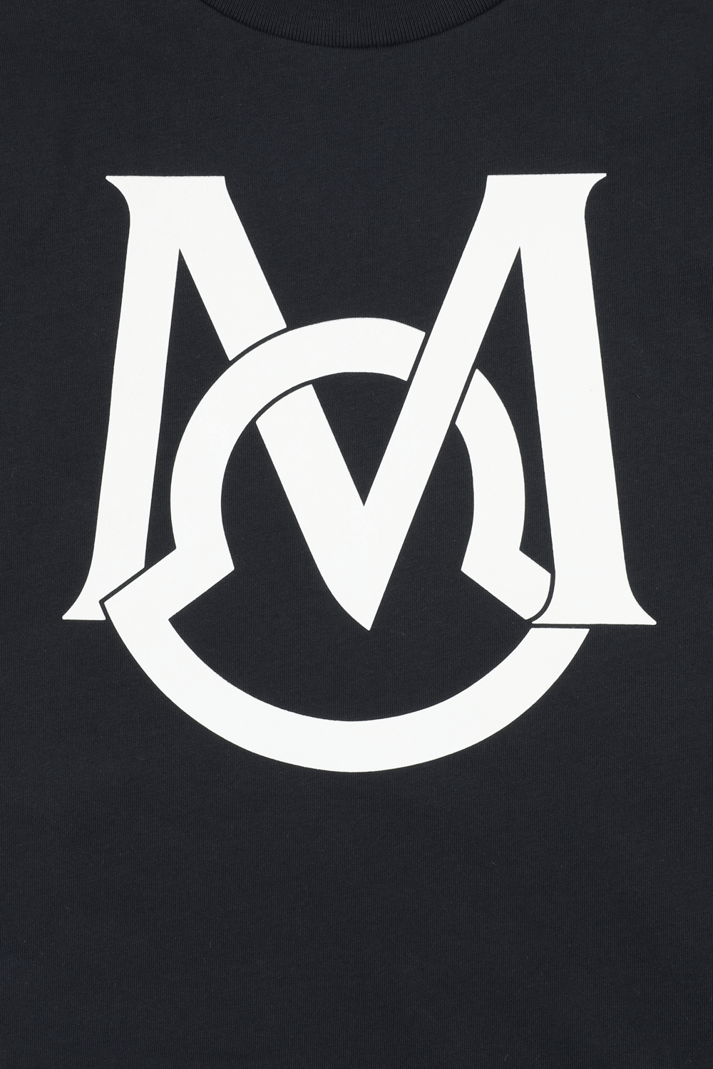 תמונה אחורית של גילאי 8-10 חולצת לוגו בשחור MONCLER KIDS