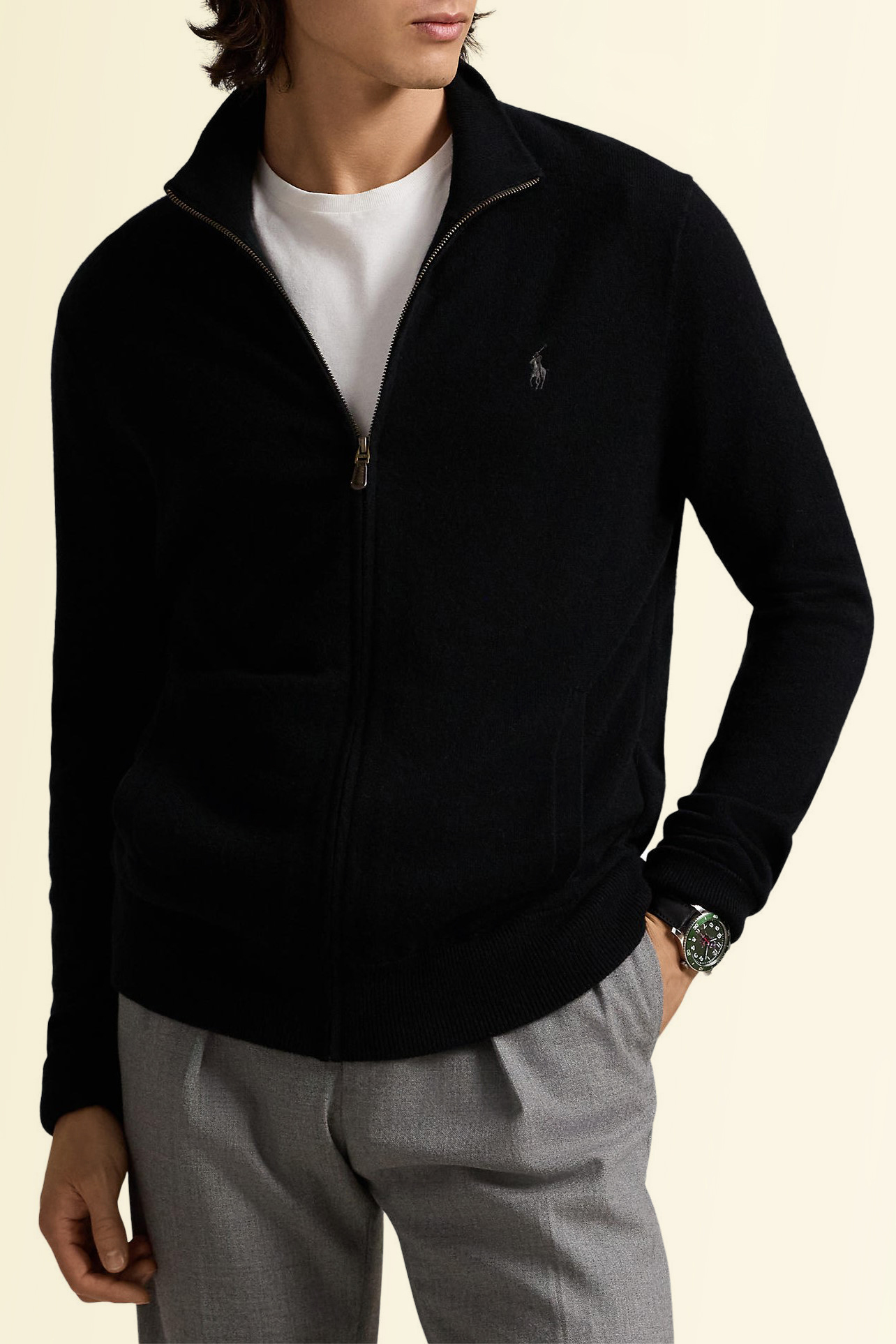 תמונת דוגמן קידמית של סריג צמר POLO RALPH LAUREN