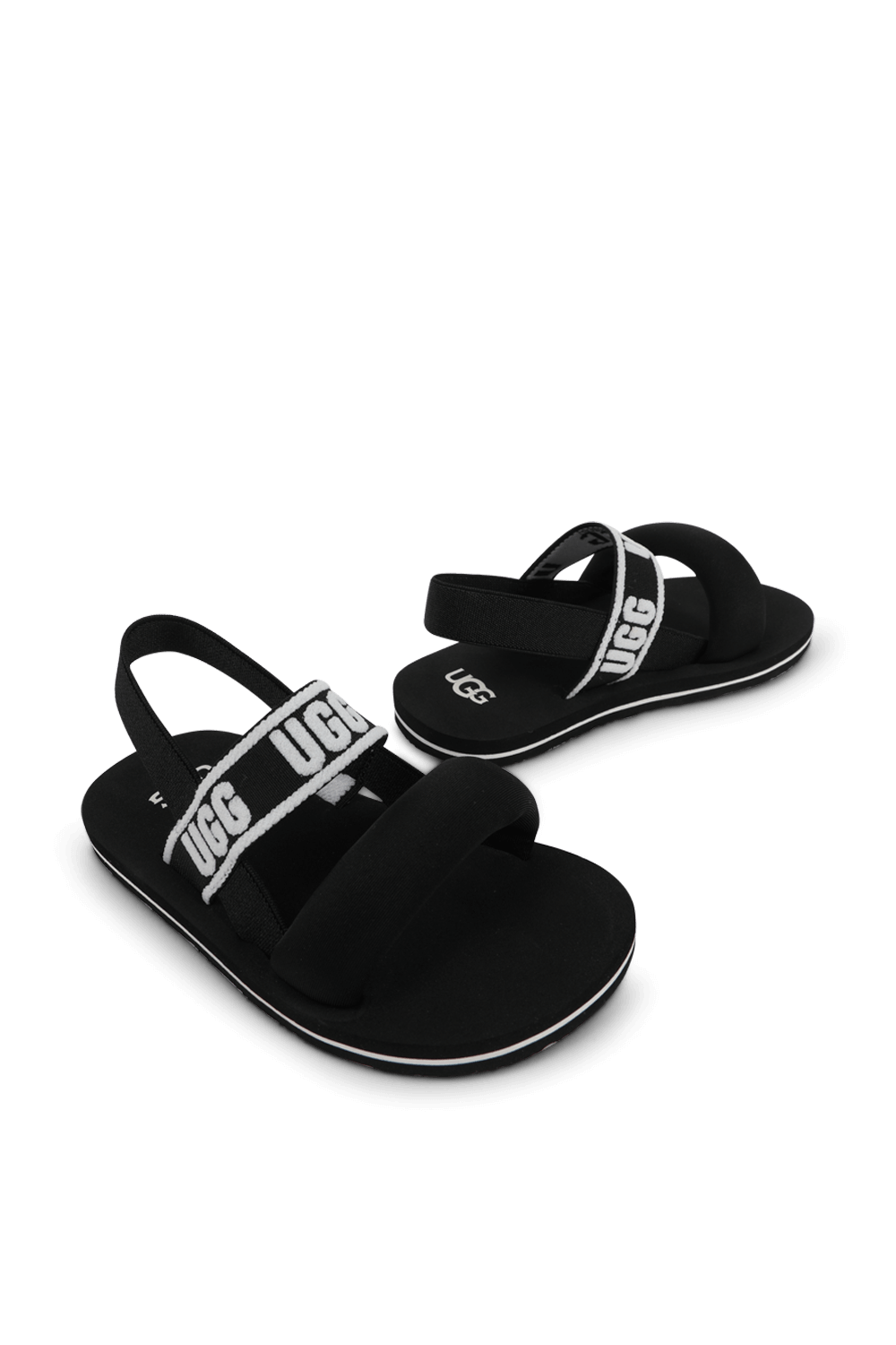 תמונת תקריב של מידות 22-31 סנדלי זומה שחורות UGG