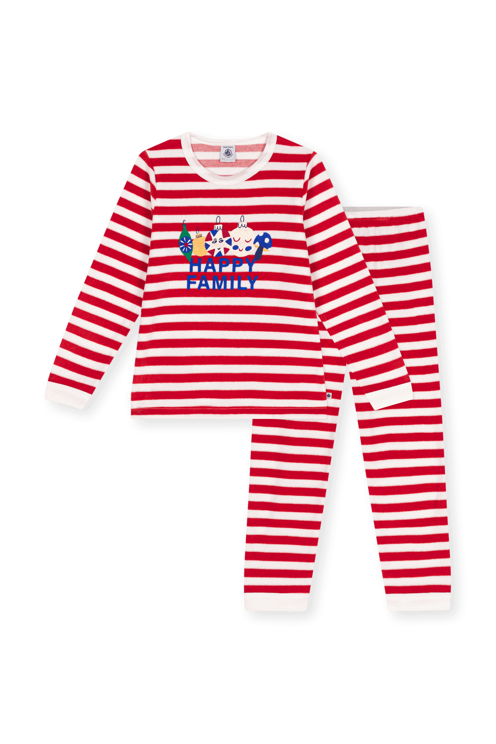 תמונה קידמית של סט פיג'מה קטיפה - גילאי 2-5 שנים PETIT BATEAU