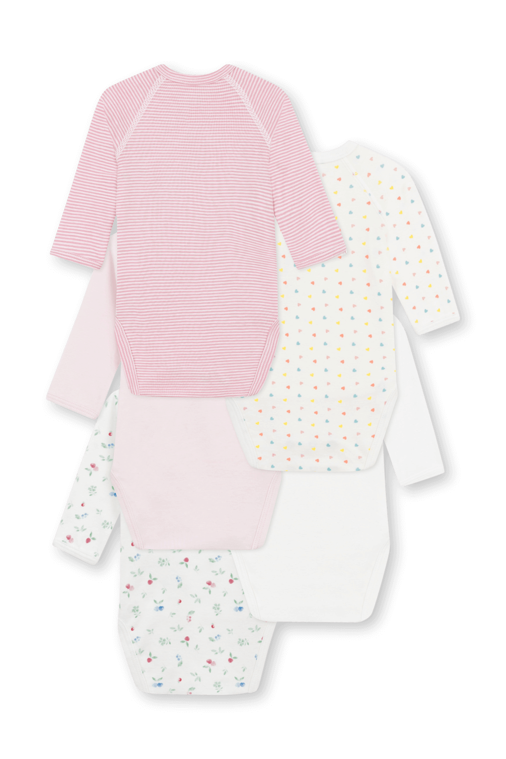 תמונה אחורית של מארז חמישה בגדי גוף PETIT BATEAU