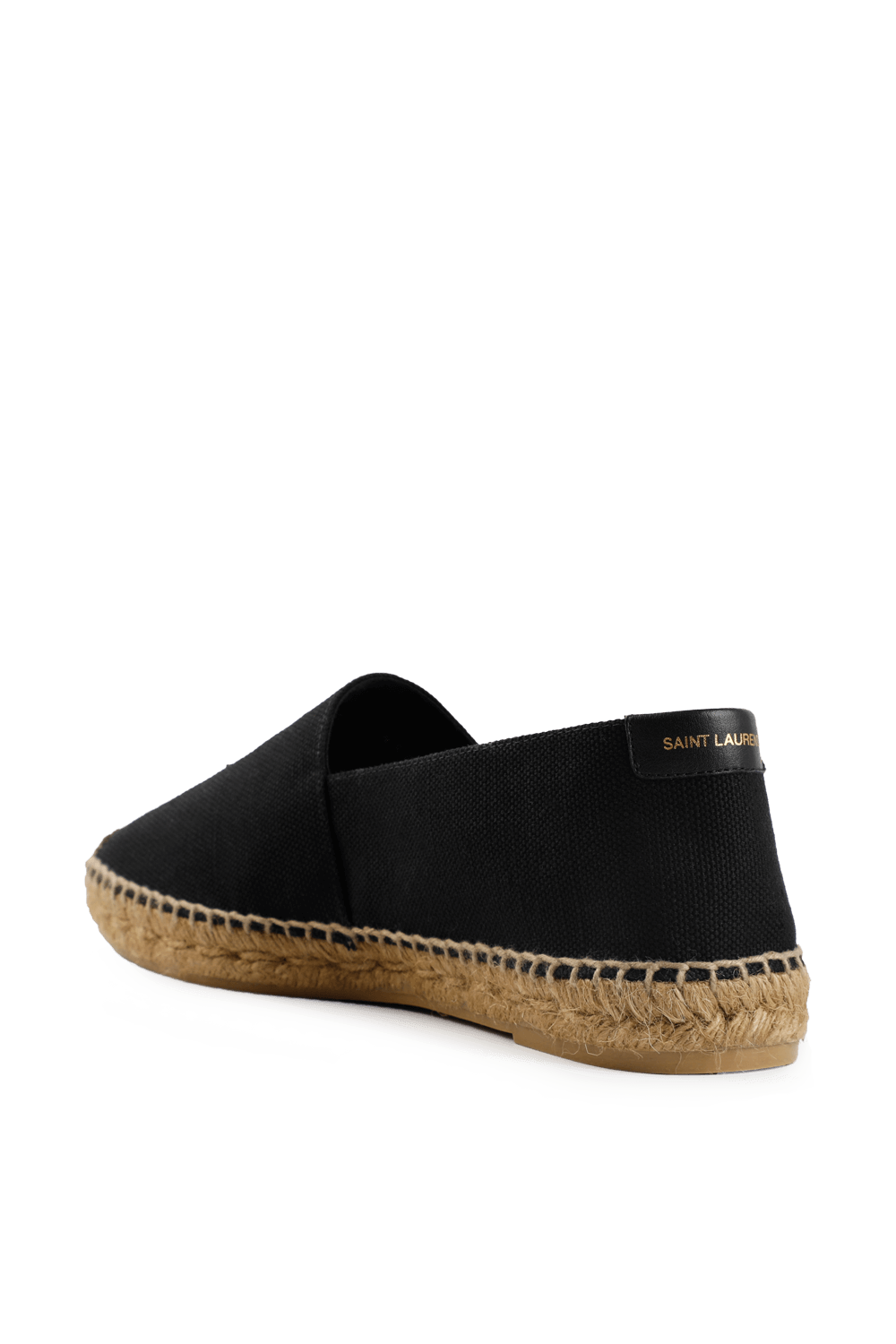 תמונה אחורית של Embroidered Espadrilles in Black Canvas