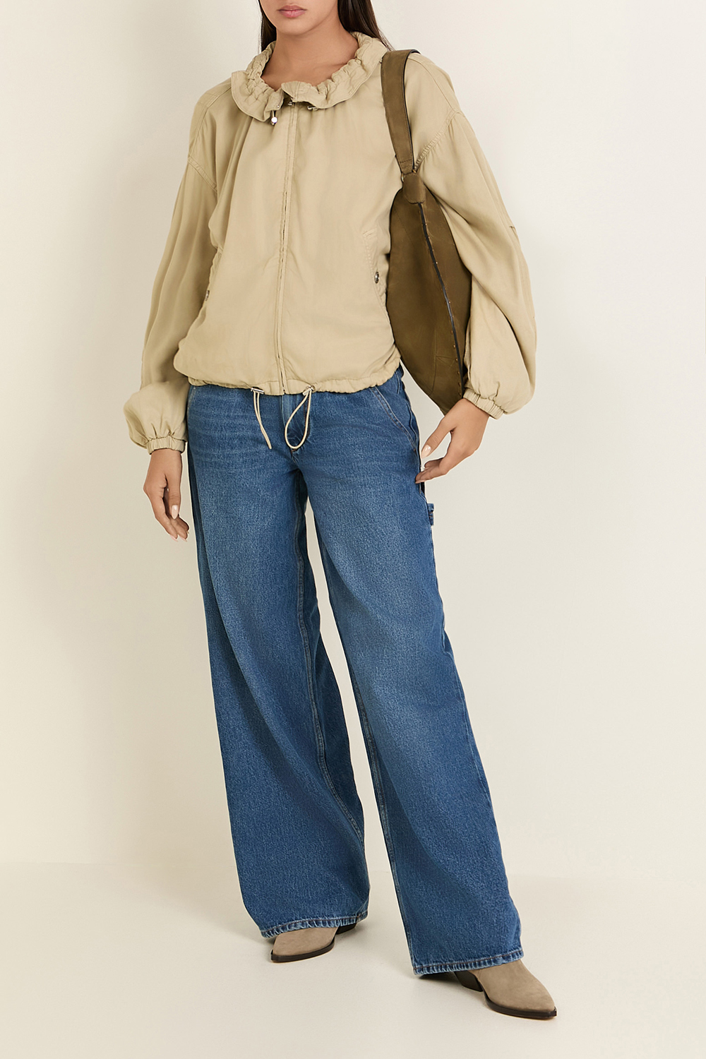 תמונת דוגמן קידמית של תיק כתף אוסקן ISABEL MARANT