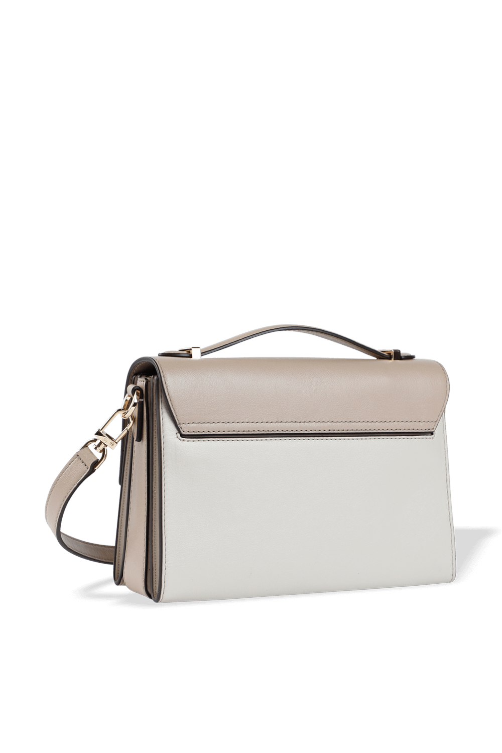 תמונה אחורית של Hendrix MD Two Tone Messenger Bag in Light Sand MICHAEL KORS
