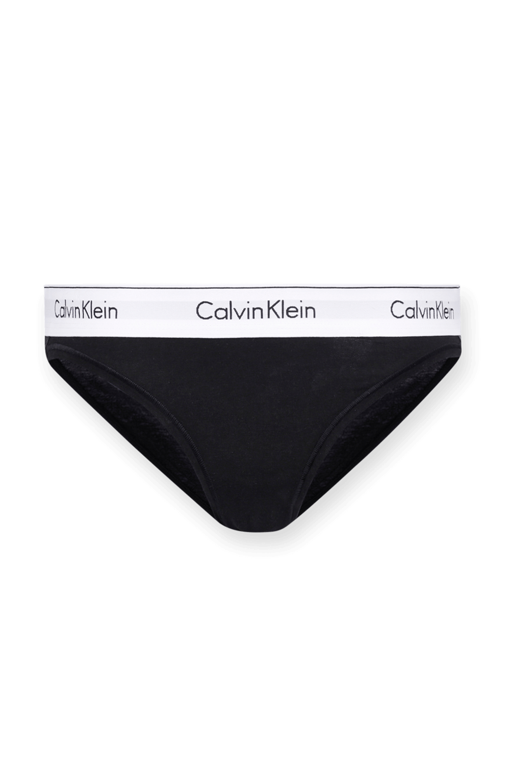 תמונה קידמית של תחתוני לוגו שחורים CALVIN KLEIN