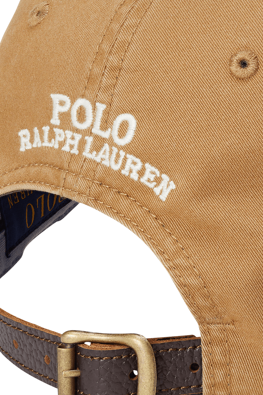 תמונת תקריב של כובע מצחייה מכותנה POLO RALPH LAUREN