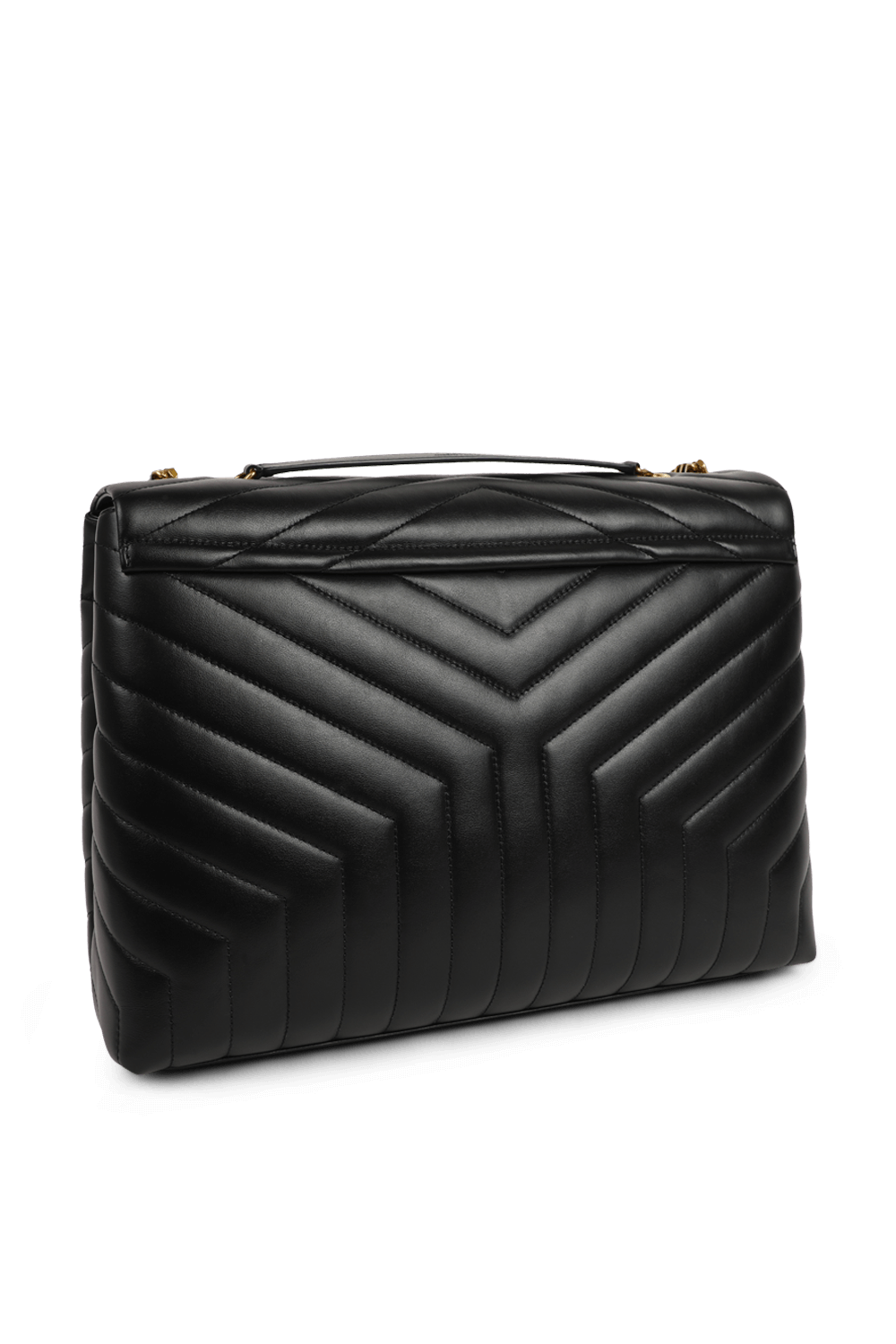 תמונה אחורית של תיק לולו מעור בגודל גדול SAINT LAURENT