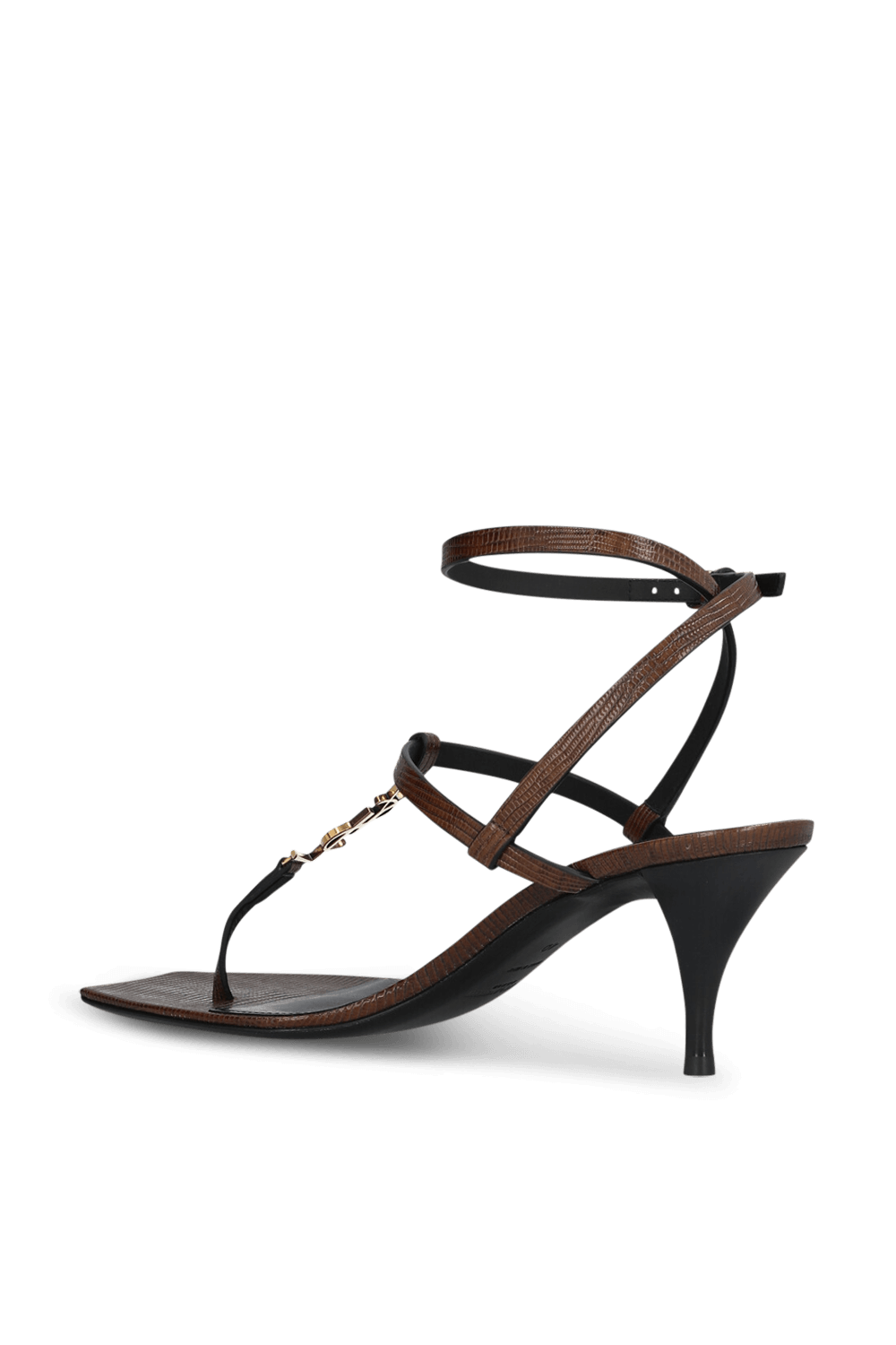תמונה אחורית של סנדלי עקב קסנדרה SAINT LAURENT
