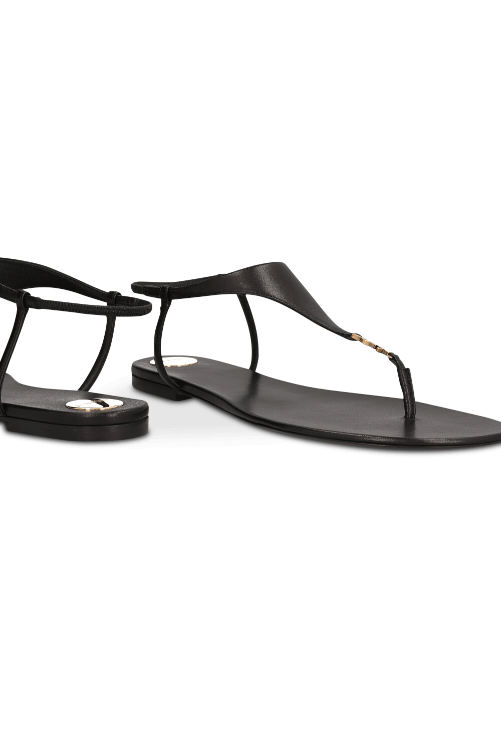 תמונת תקריב של סנדלי אצבע SAINT LAURENT