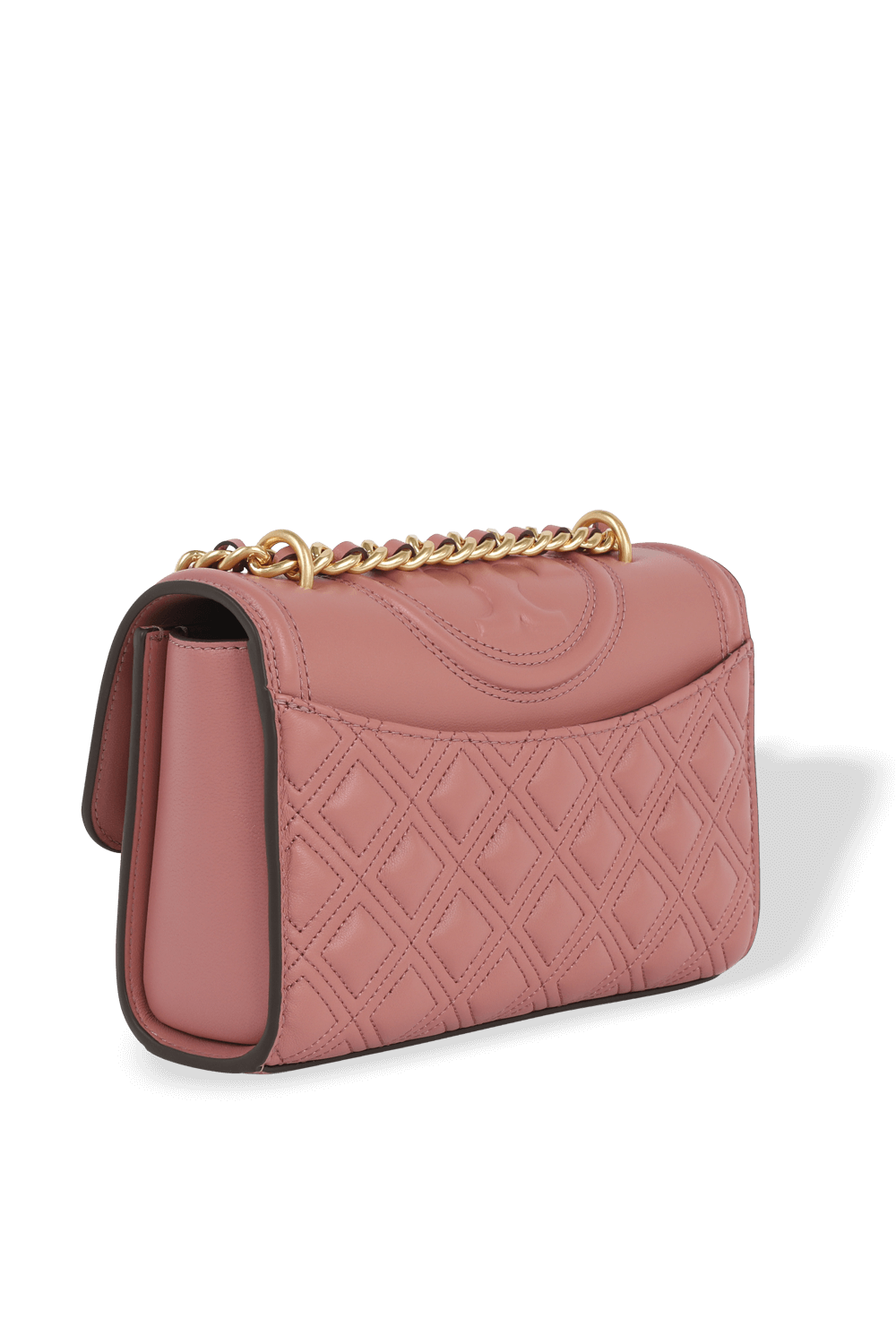 תמונה אחורית של Fleming Small Convertible Shoulder Bag in Beige Pink Magnolia