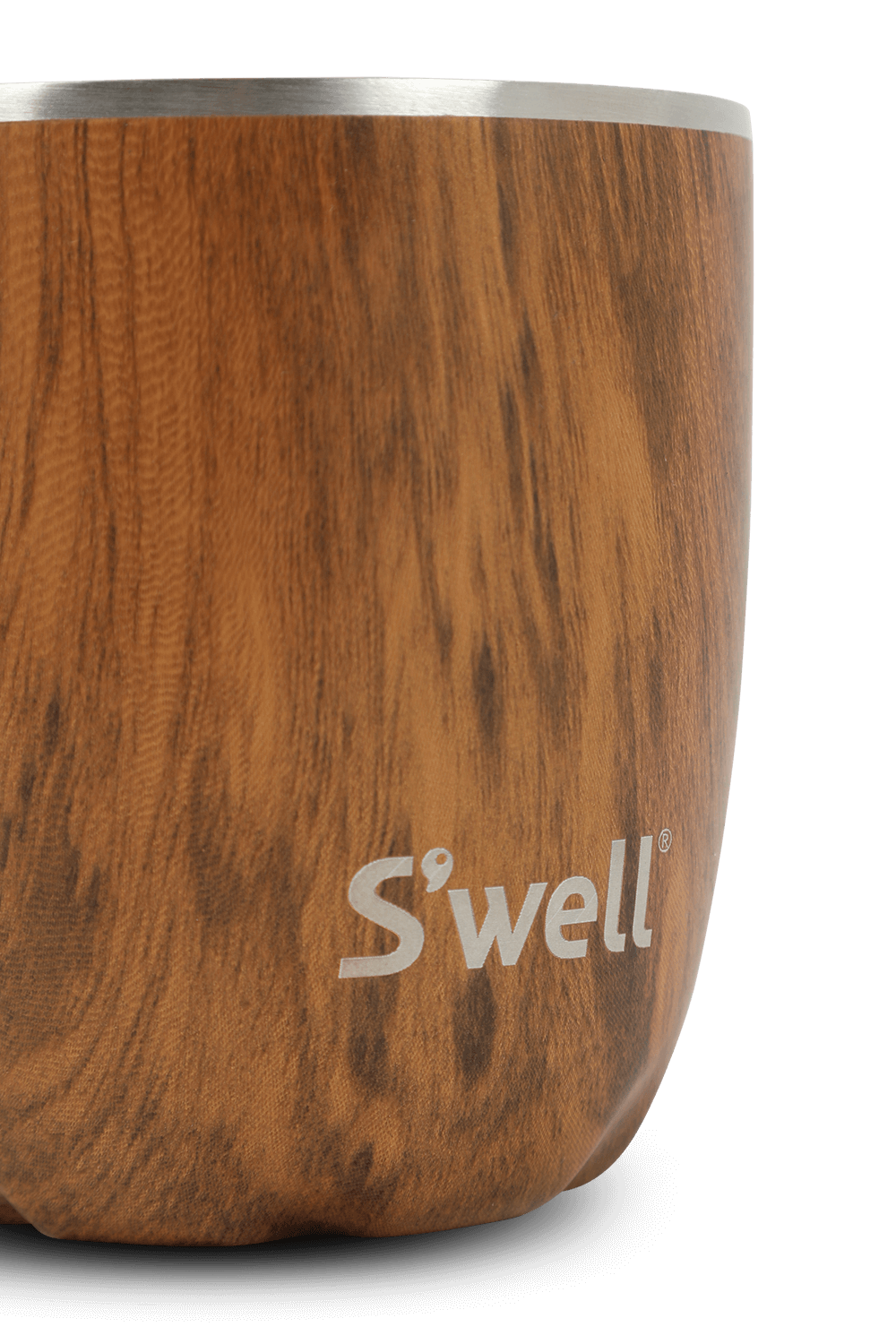 תמונת תקריב של כוס שיש 100 מ\"ל חומה עם מכסה SWELL