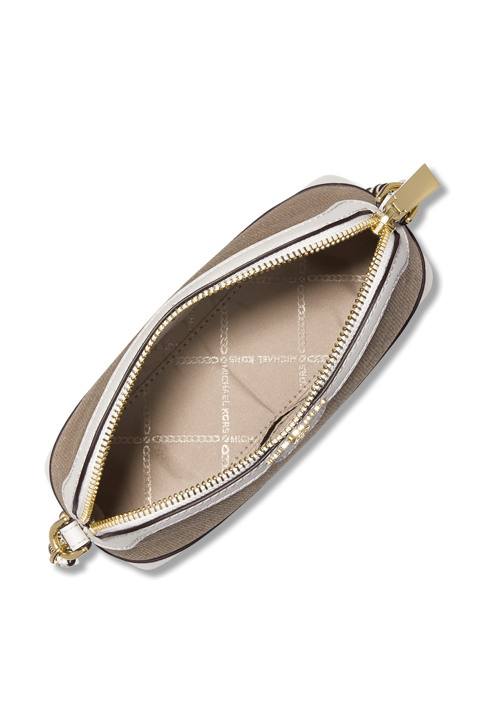 תמונה אחורית של Dome Canvas Crossbody Bag With Brown Leather