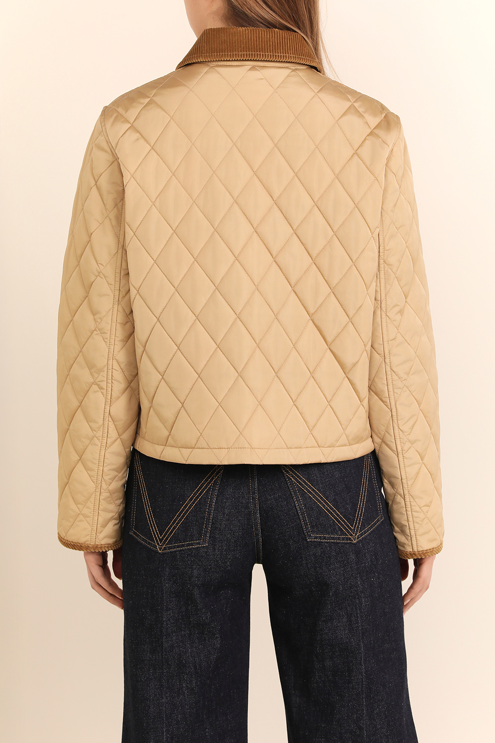 תמונת דוגמן אחורית של ז'קט קווילט BURBERRY