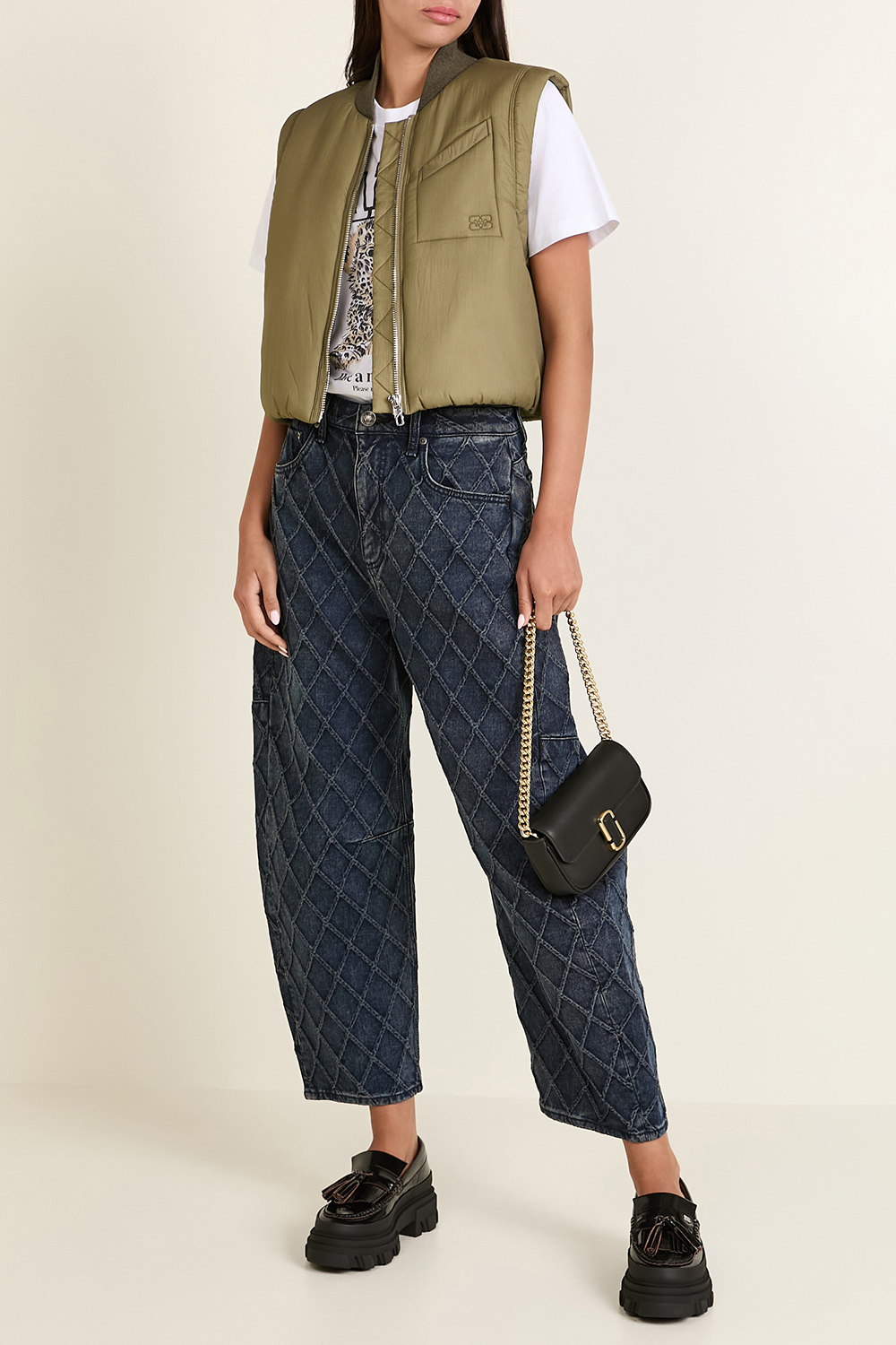 תמונת דוגמן קידמית של תיק כתף מיני MARC JACOBS