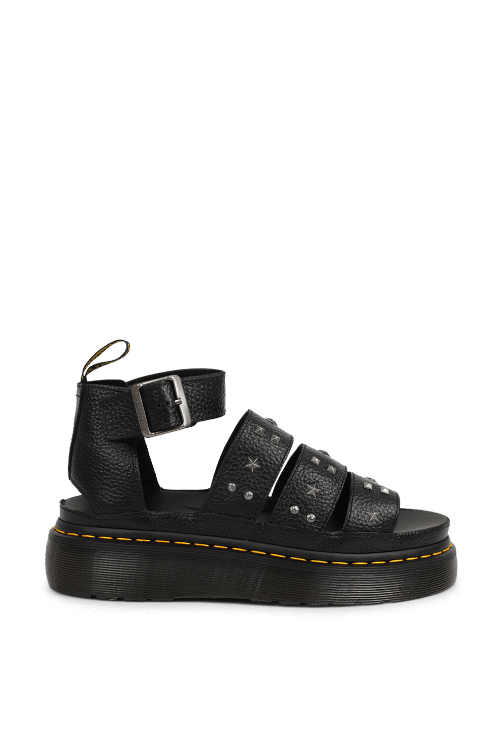 תמונה קידמית של סנדלי קלריסה מעור עם רצועות DR.MARTENS