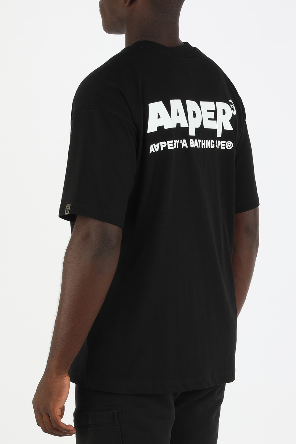 תמונת דוגמן אחורית של Echo Ape Print Tshirt in Black