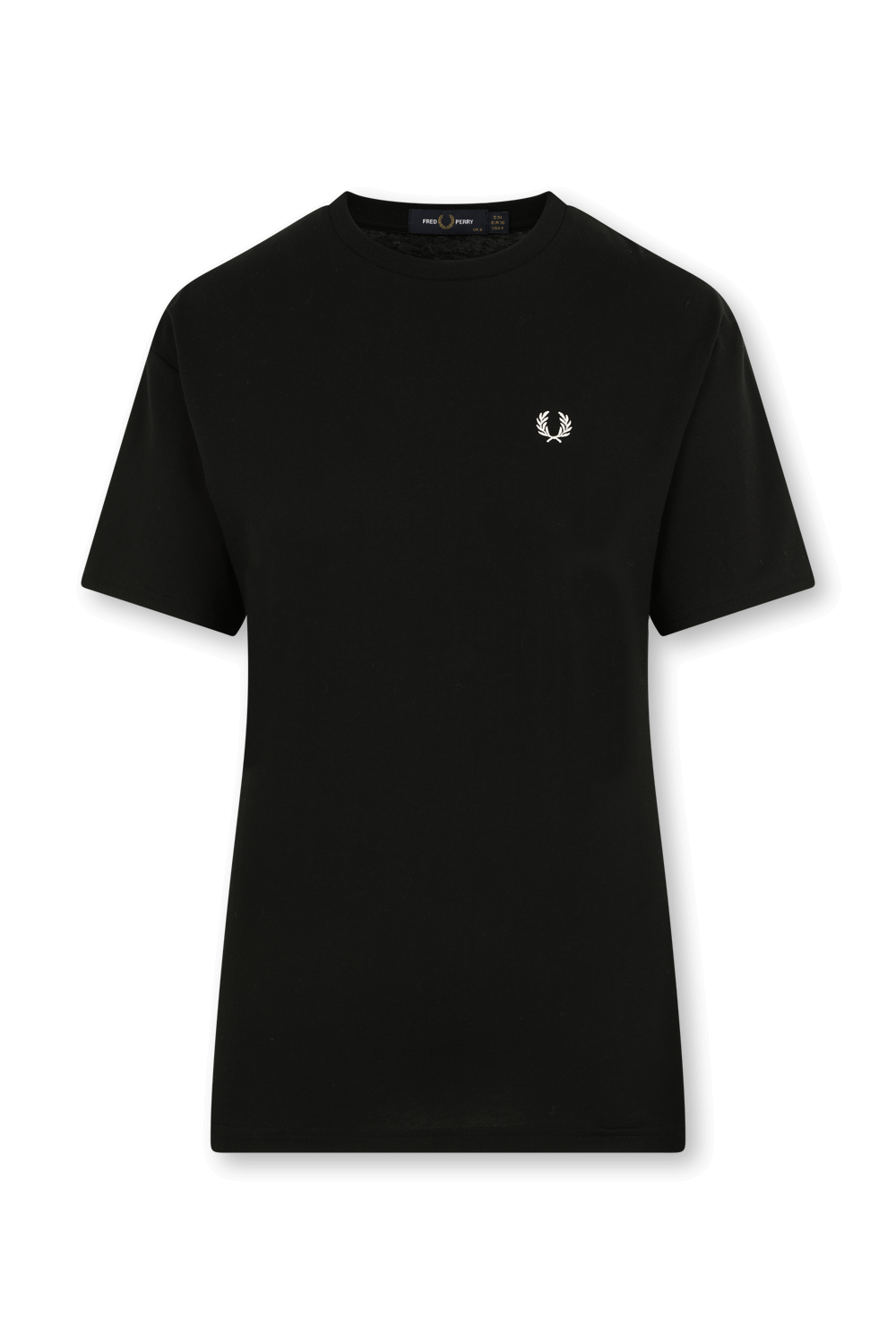 תמונה קידמית של חולצת טי עם לוגו רקום FRED PERRY