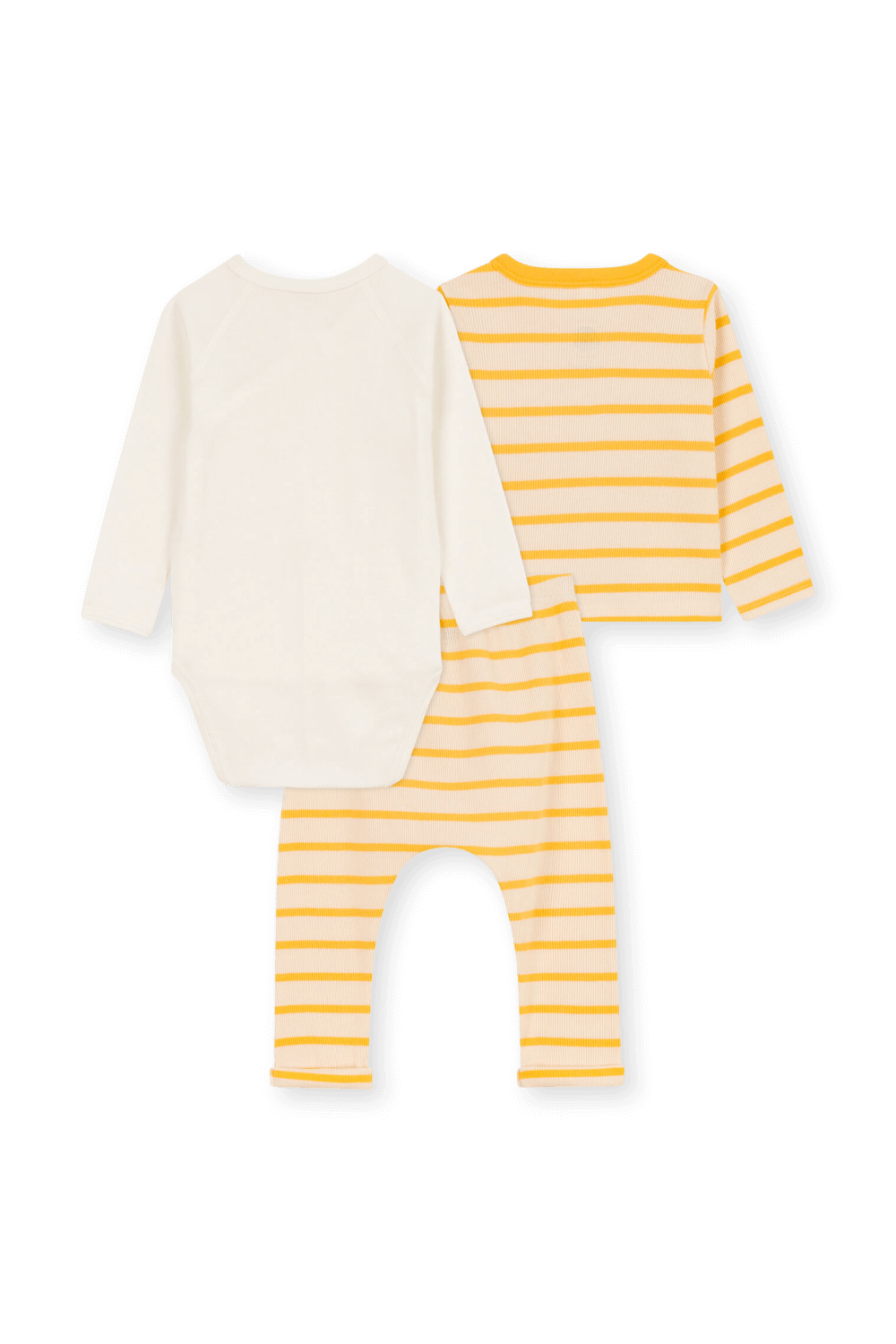 תמונה אחורית של סט חליפת פסים ובגד גוף PETIT BATEAU