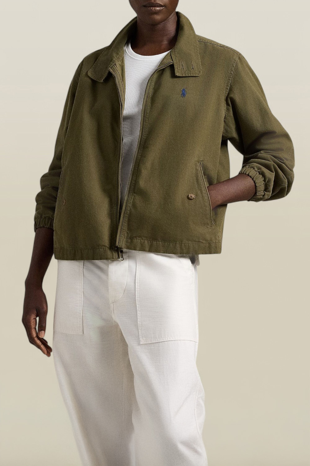 תמונת דוגמן קידמית של ז'קט כותנה POLO RALPH LAUREN