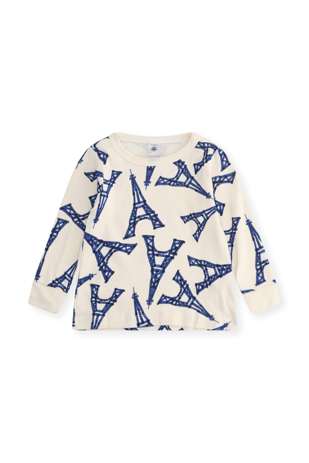 תמונה אחורית של סט פיג'מה פריז - גילאי 2-5 שנים PETIT BATEAU