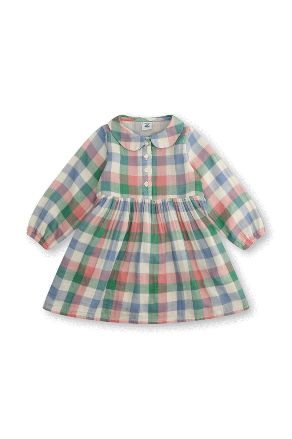 תמונה קידמית של שמלת כפתורים - גילאי 3-5 שנים PETIT BATEAU