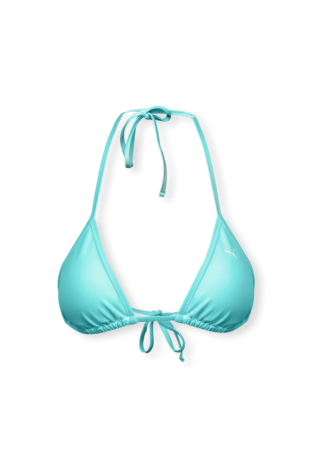 תמונה קידמית של Triangle Bikini Top in Blue PUMA