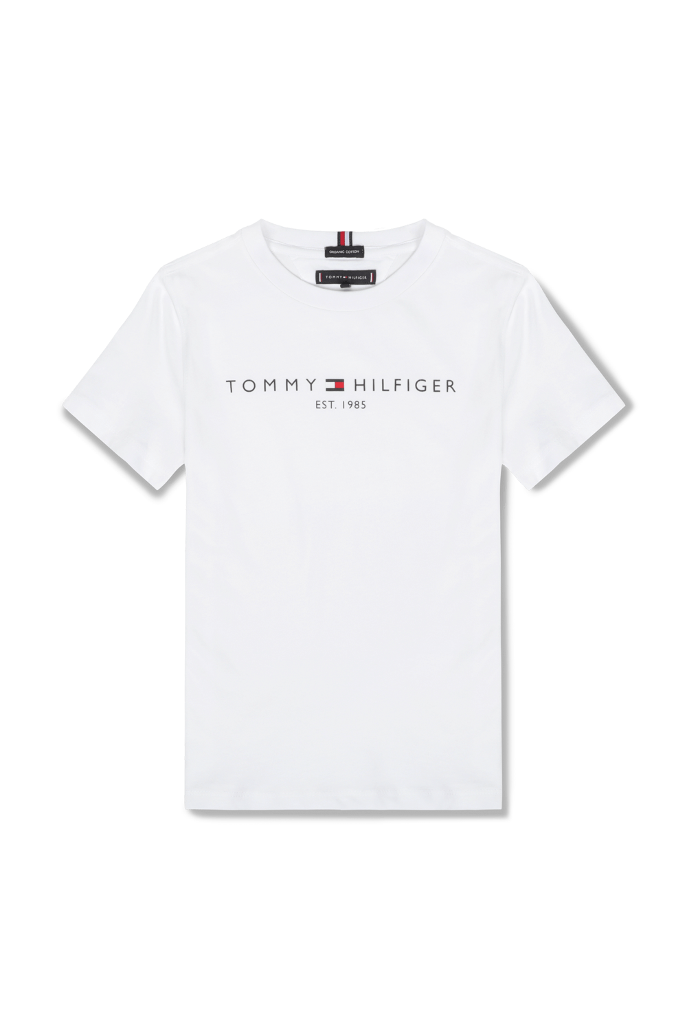 תמונה קידמית של גילאי 8-16 חולצת לוגו בלבן TOMMY HILFIGER KIDS